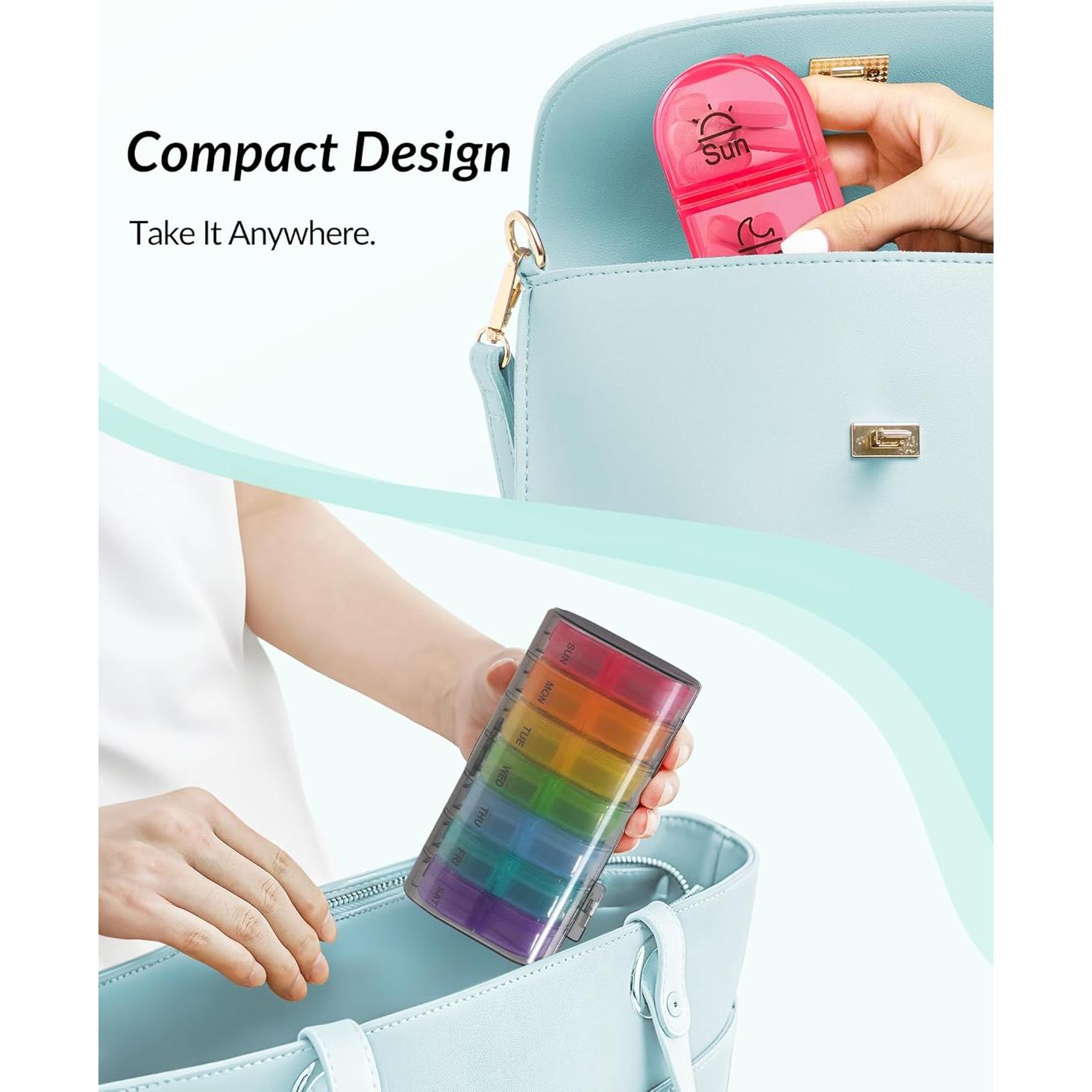 Organizador Semanal de Pastillas ZIKEE AM PM 7 Días Libre BPA