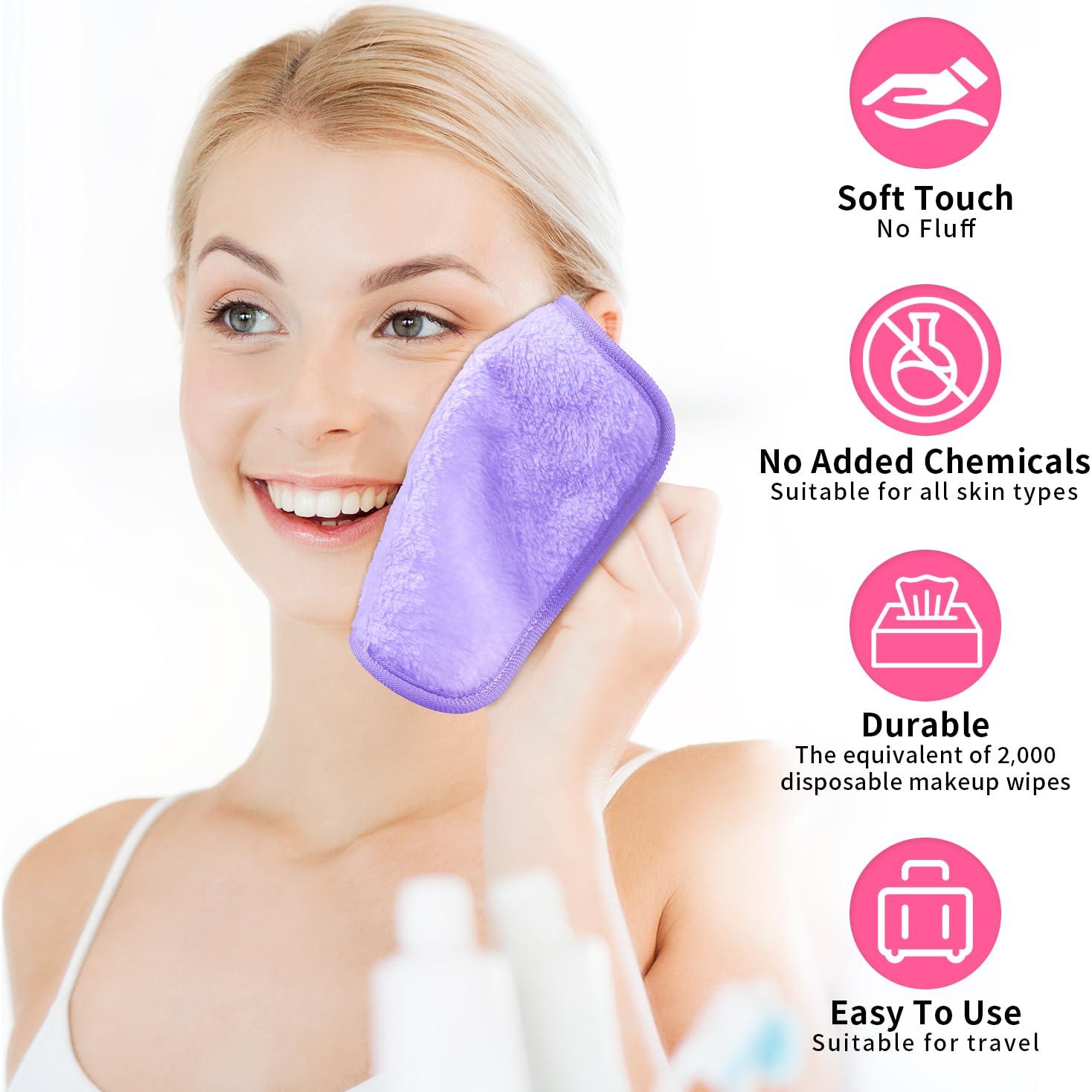 Paquete de 12 Toallas Desmaquillantes Reutilizables 16x16 cm