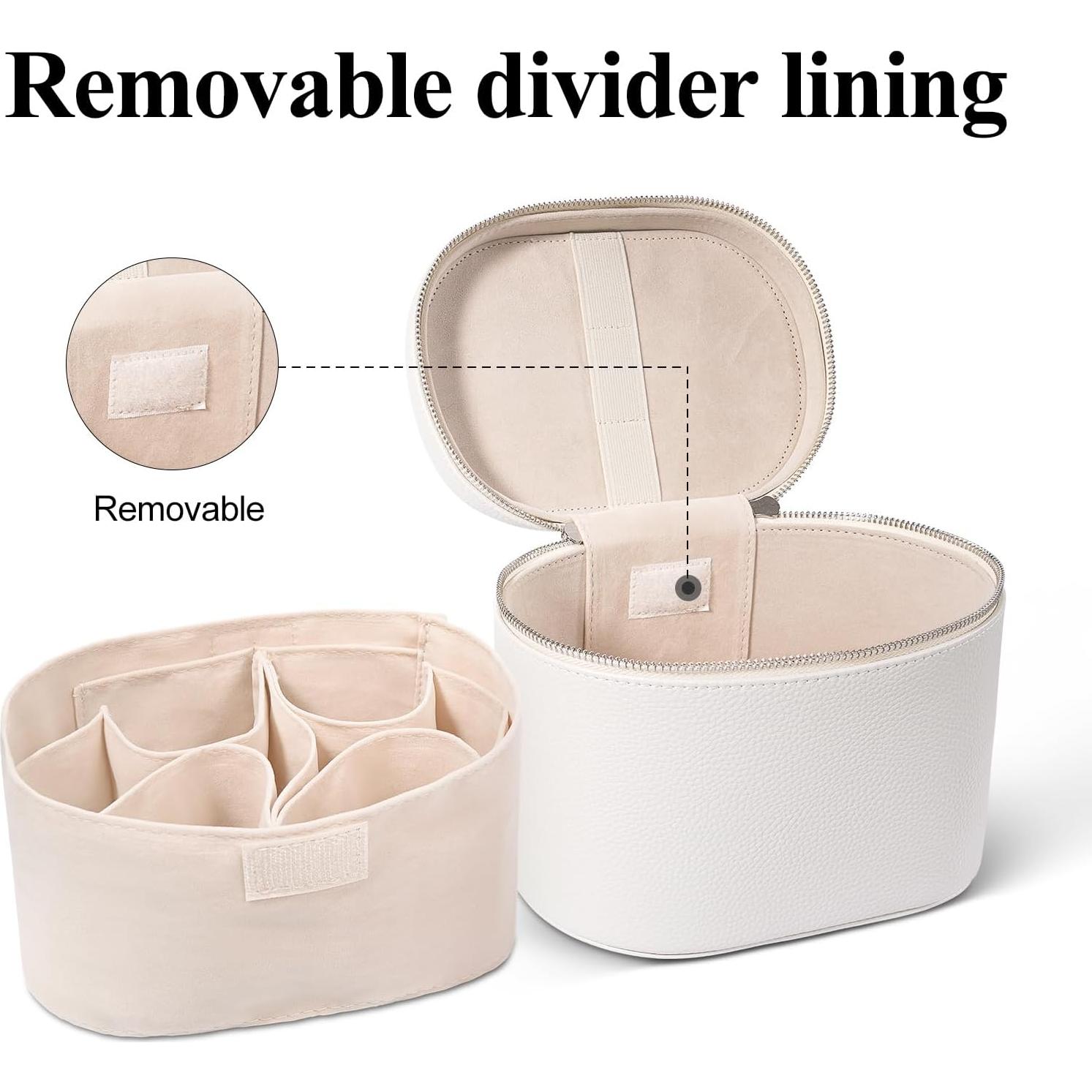 Bolsa de Maquillaje Honitty Beige 19.3x14x15.2 cm con Asa