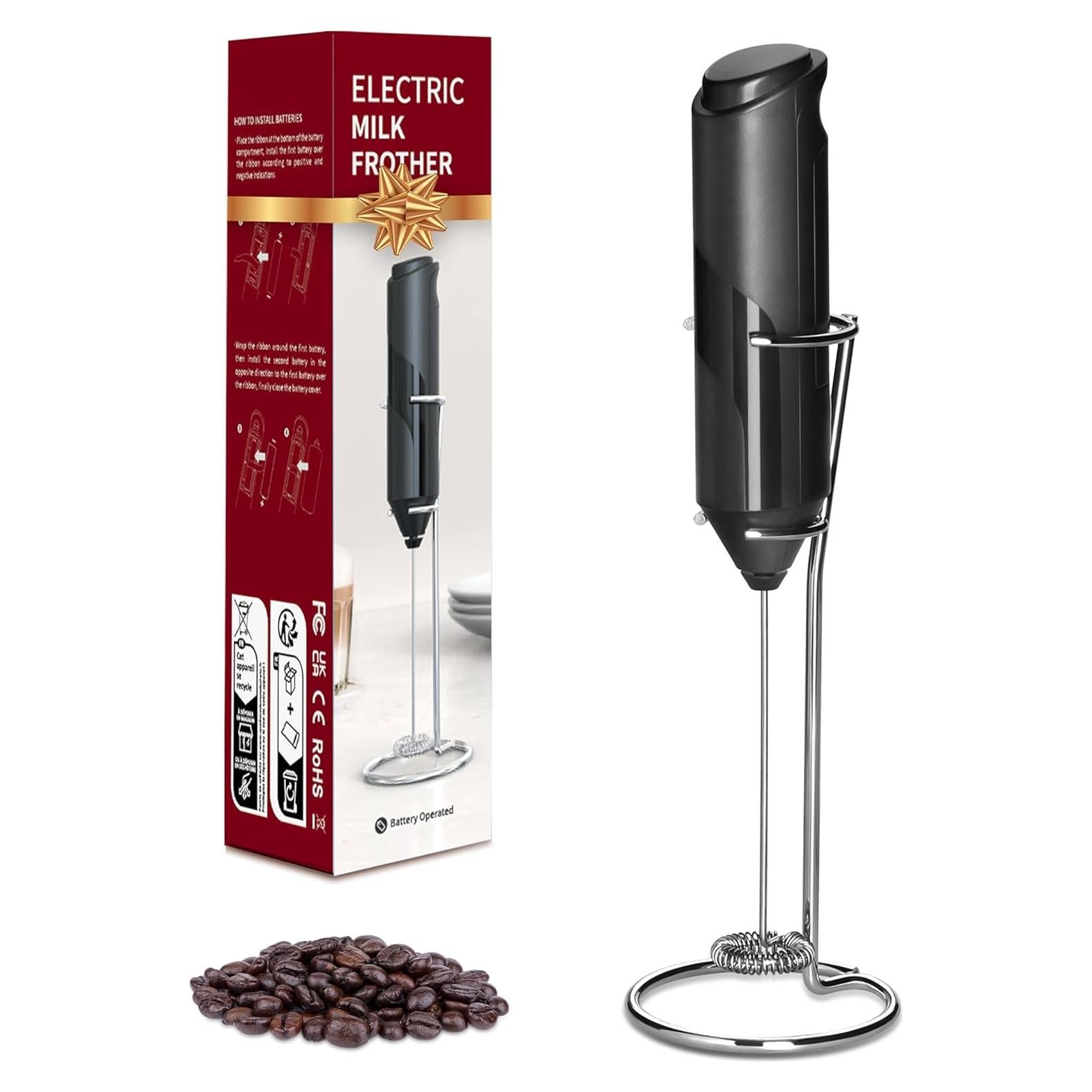 Espumador de Leche Eléctrico YSSOA con Soporte de Acero Inoxidable