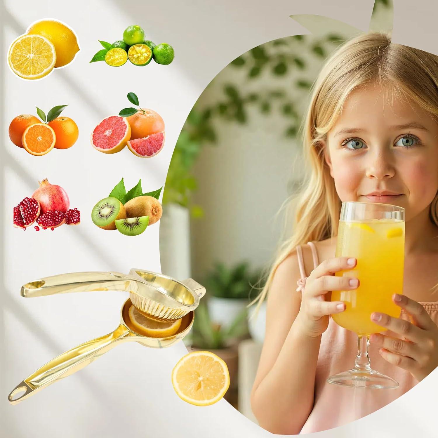 Exprimidor Manual de Limón Agirlvct de Zinc Color Oro