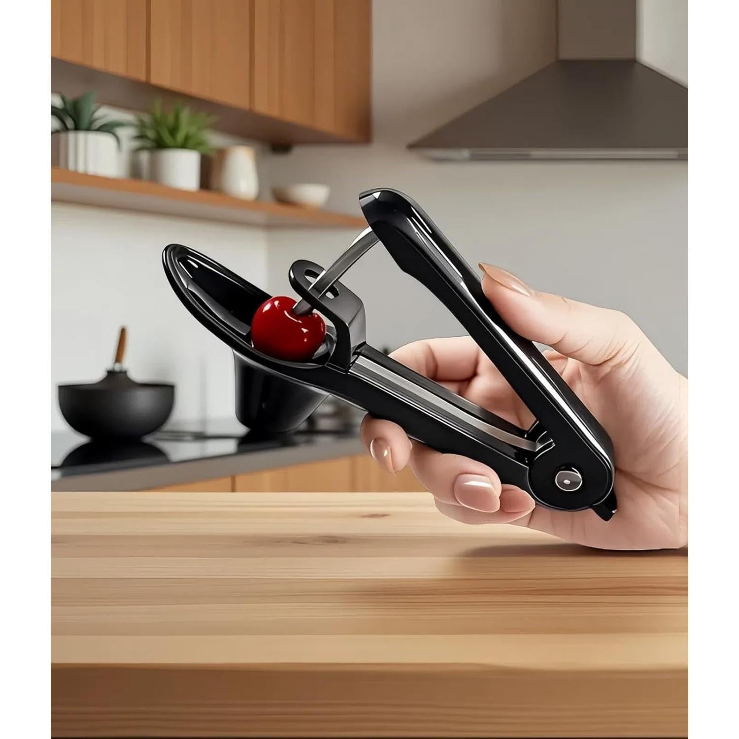 Deshuesador de Cereza VOVEA Acero Inoxidable Negro 119g