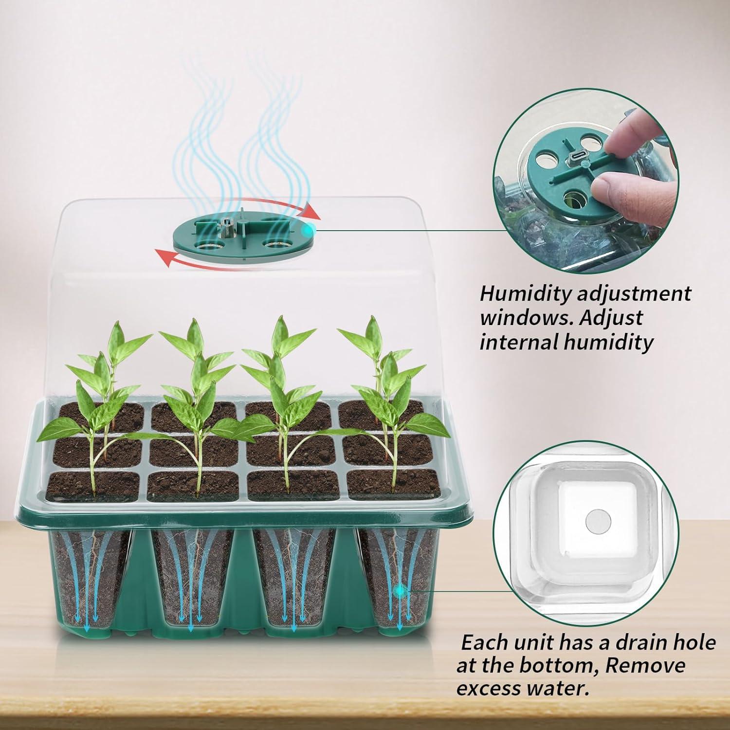 Kit de Inicio de Semillas Idealife 2 Piezas con Luz LED