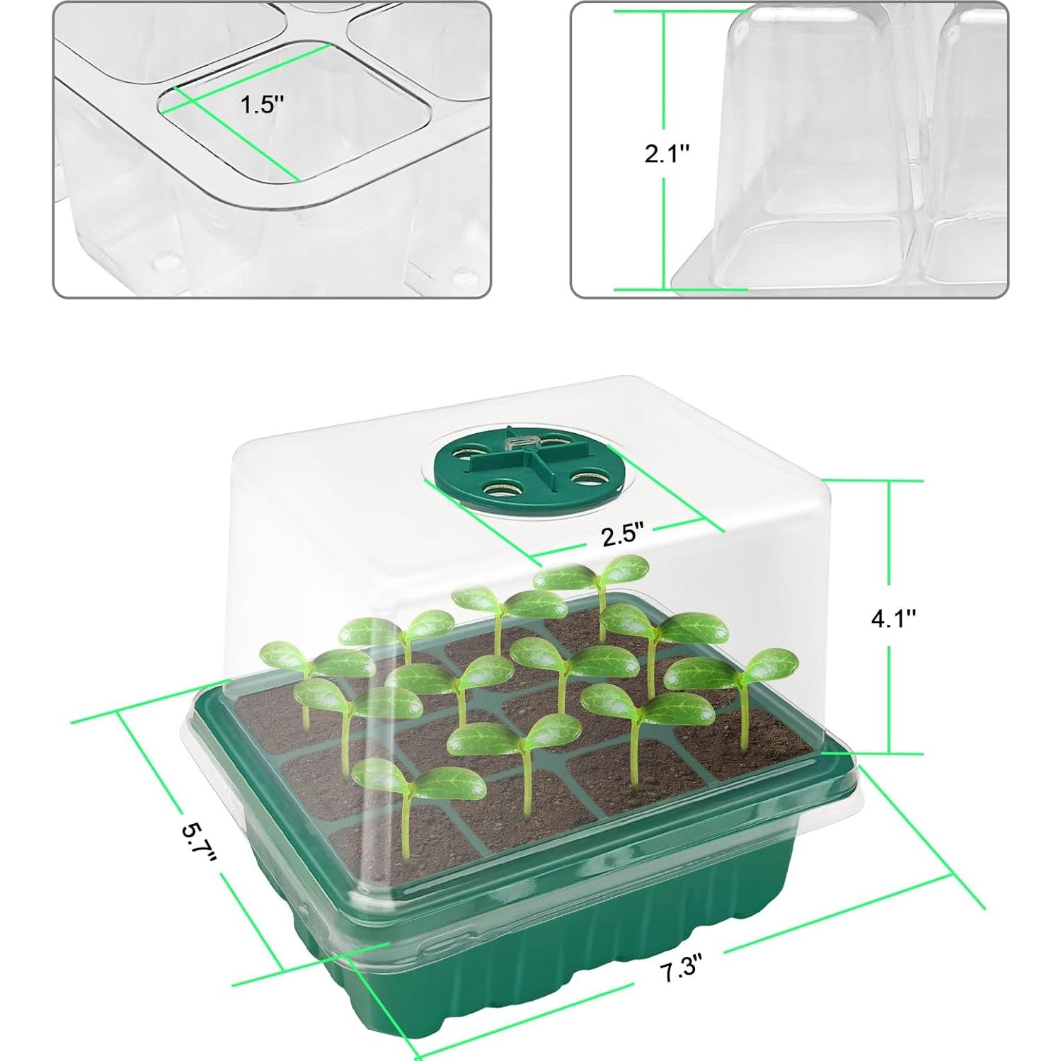 Kit de Inicio de Semillas Idealife 2 Piezas con Luz LED