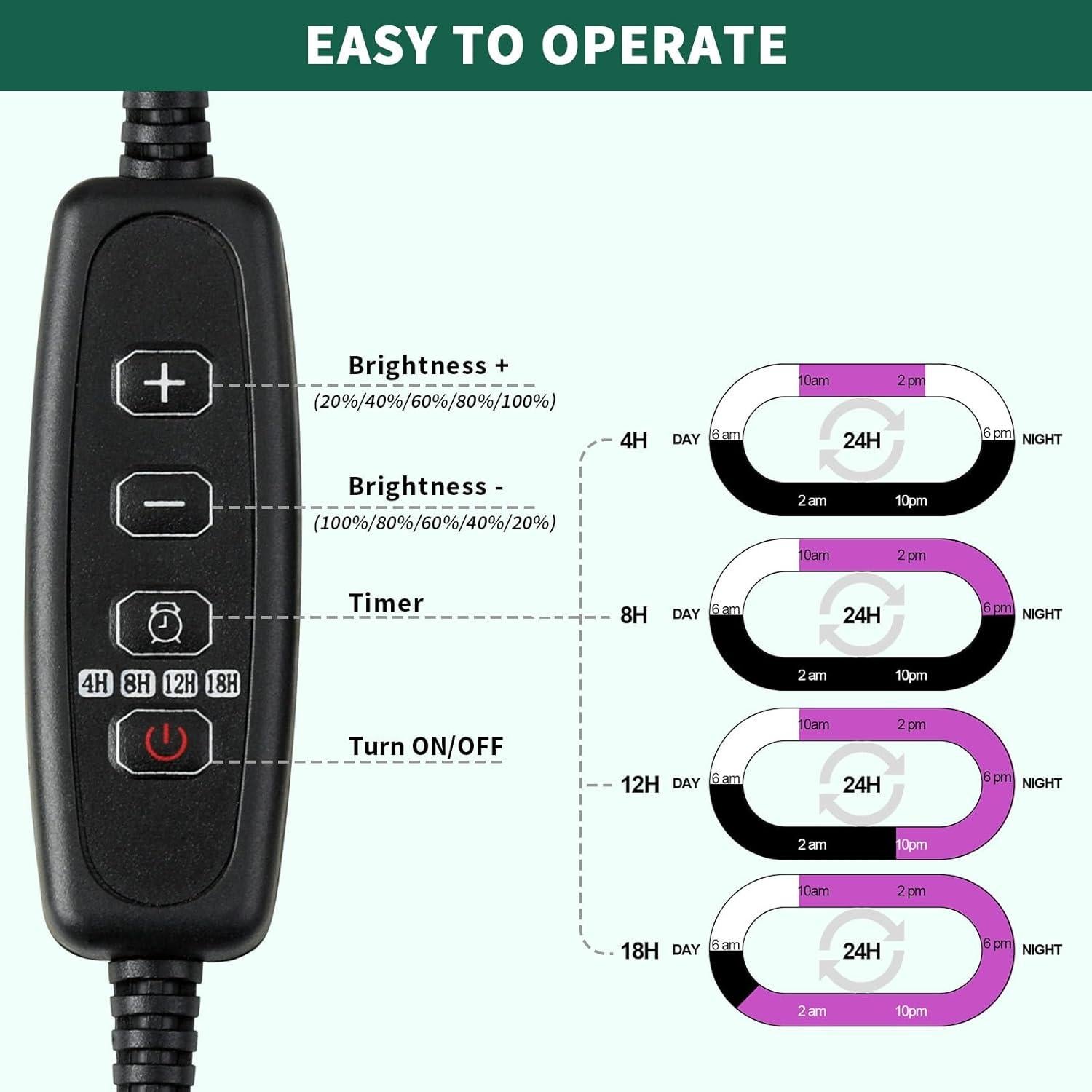 Kit de Inicio de Semillas Idealife 2 Piezas con Luz LED