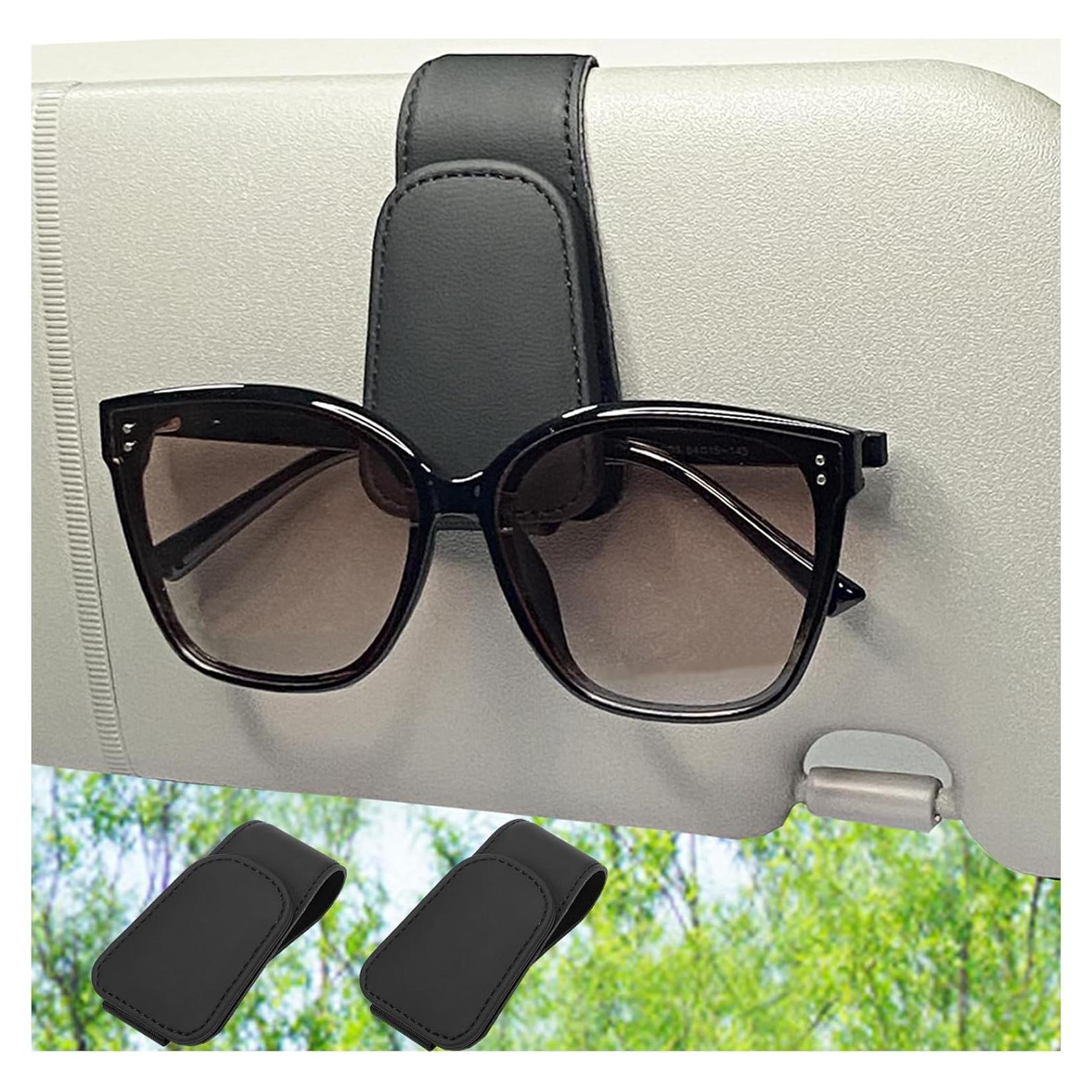 Soporte de Gafas de Sol para Auto CHOSMOYI 2 Paquetes Negro