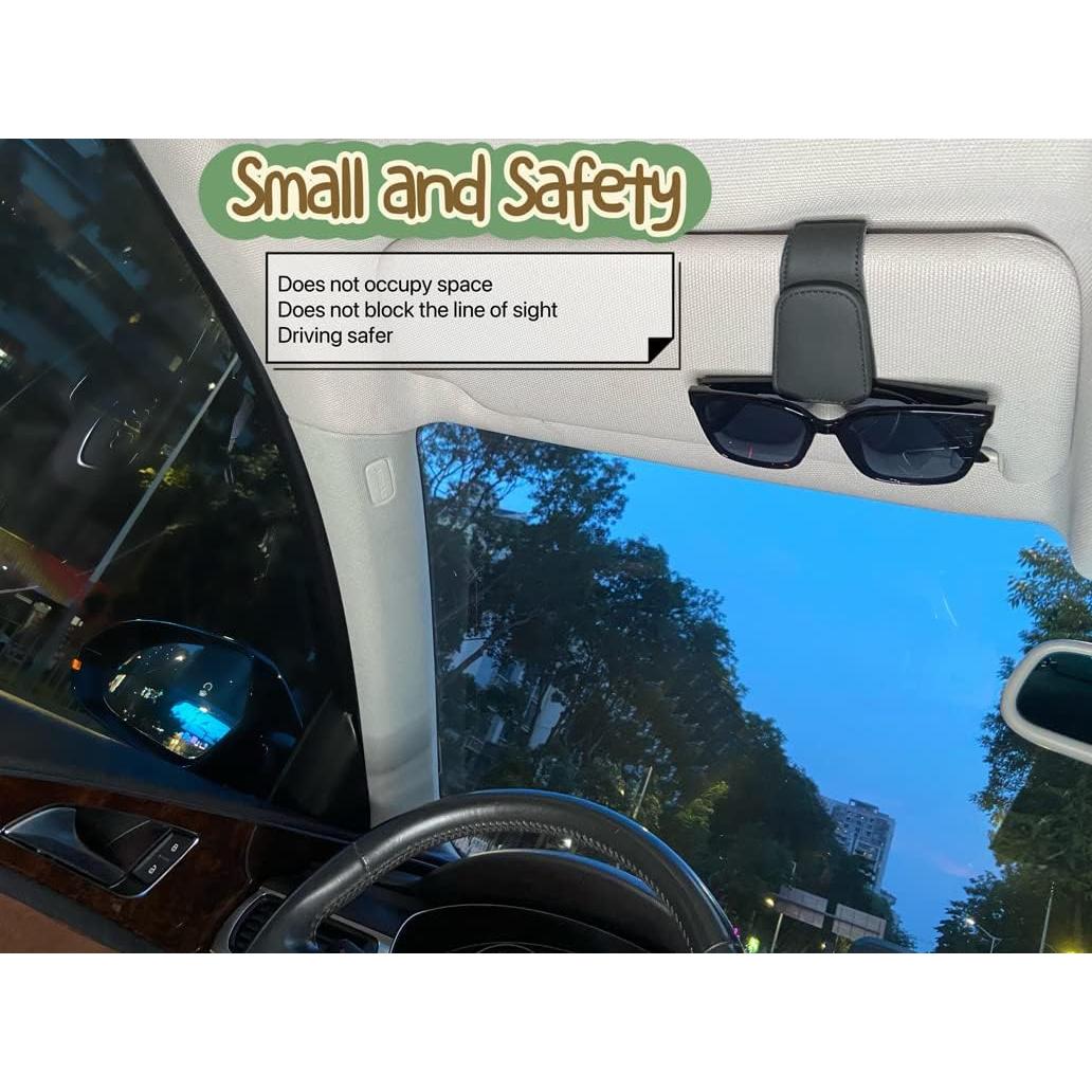 Soporte de Gafas de Sol para Auto CHOSMOYI 2 Paquetes Negro