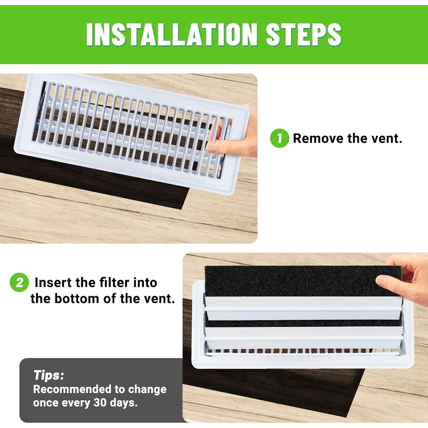 Filtros de Ventilación de Carbón Activado UCandy 20 Pcs 10.16x25.4cm