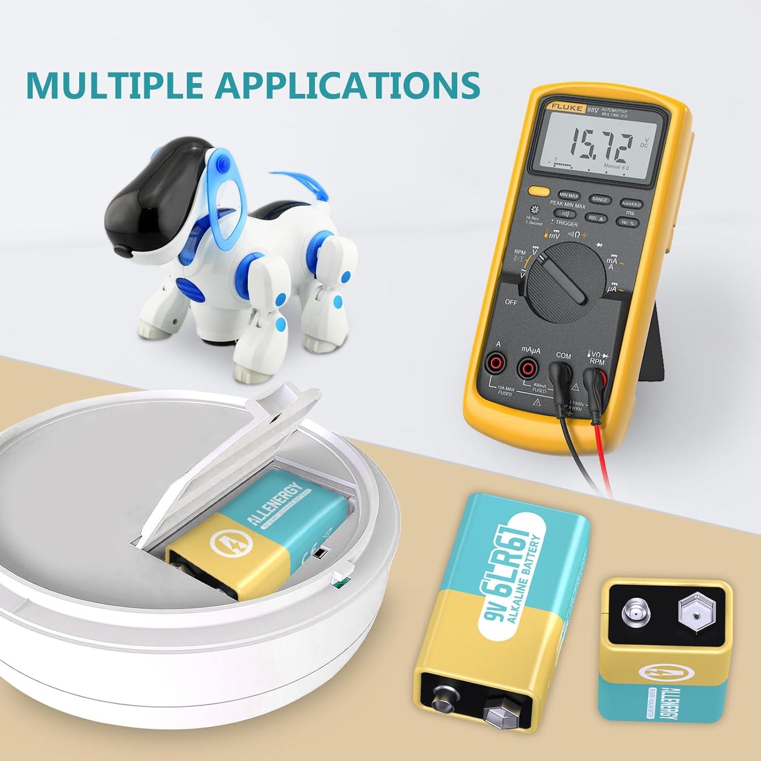 Baterías Alcalinas 9V ALLENERGY Paquete de 2 Larga Duración