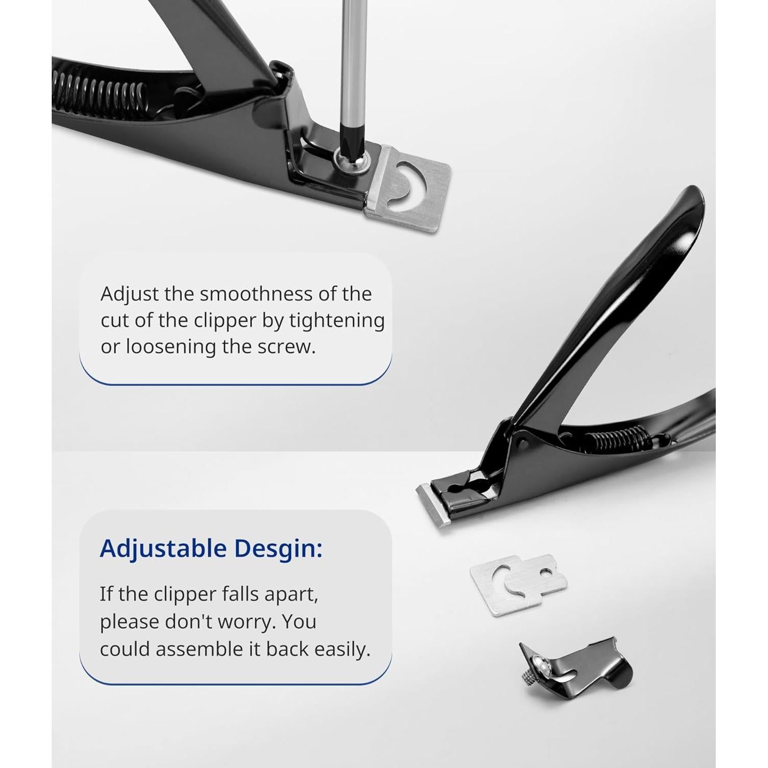 Cortauñas Profesional AIRSEE Ajustable Acero Inoxidable Negro