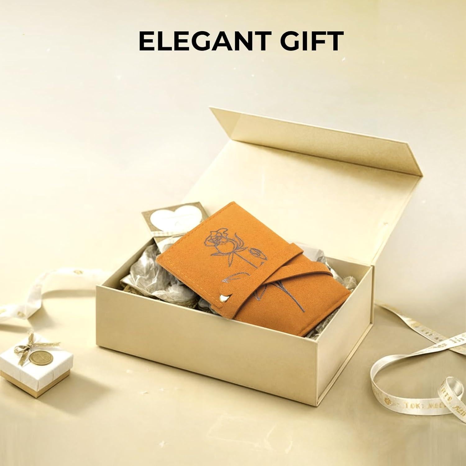 Organizador de Joyería de Viaje Matutinus en Cuero Marrón