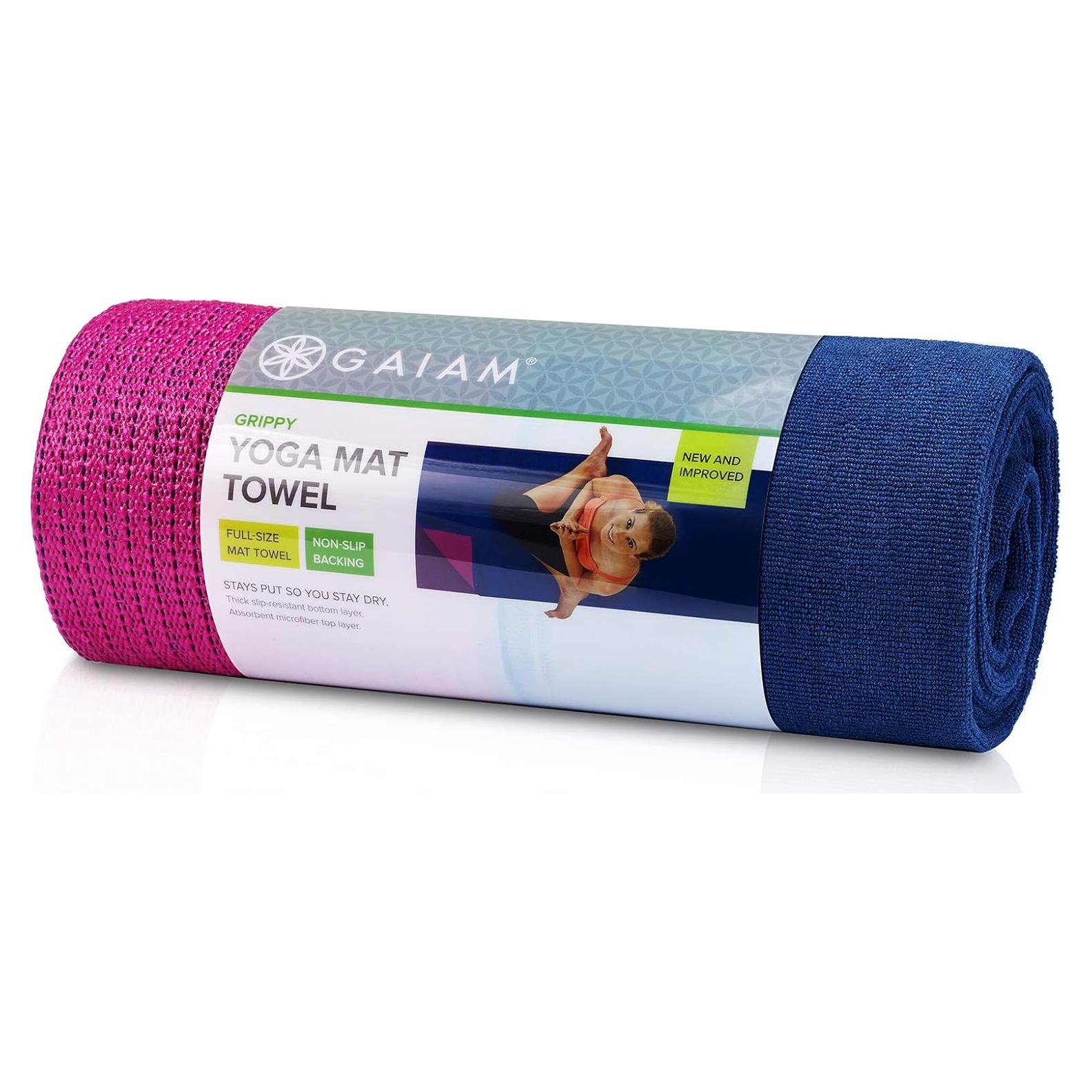 Toalla de Yoga Antideslizante Gaiam 172.72x60.96cm Microfibra