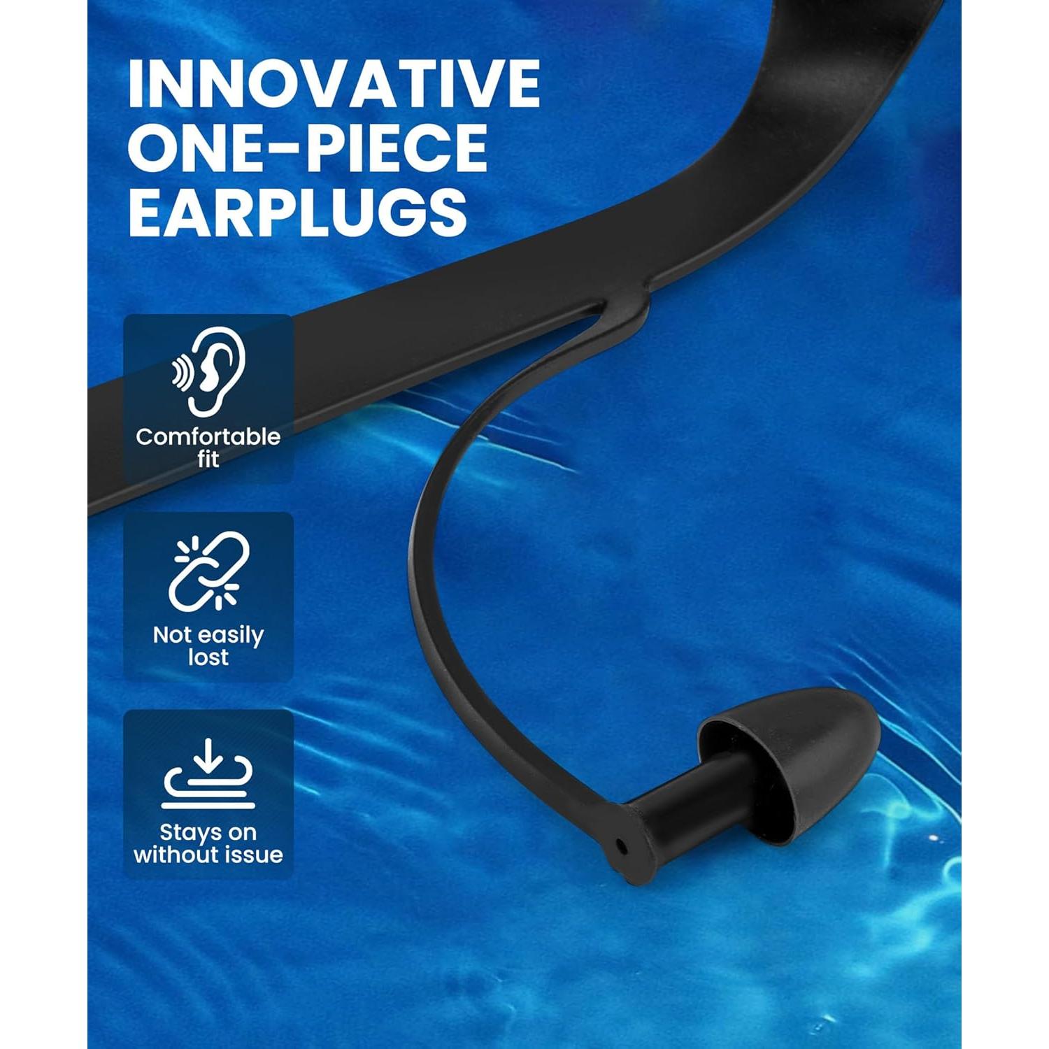 Gafas de natación NSSIW para adultos UV400, paquete de 3