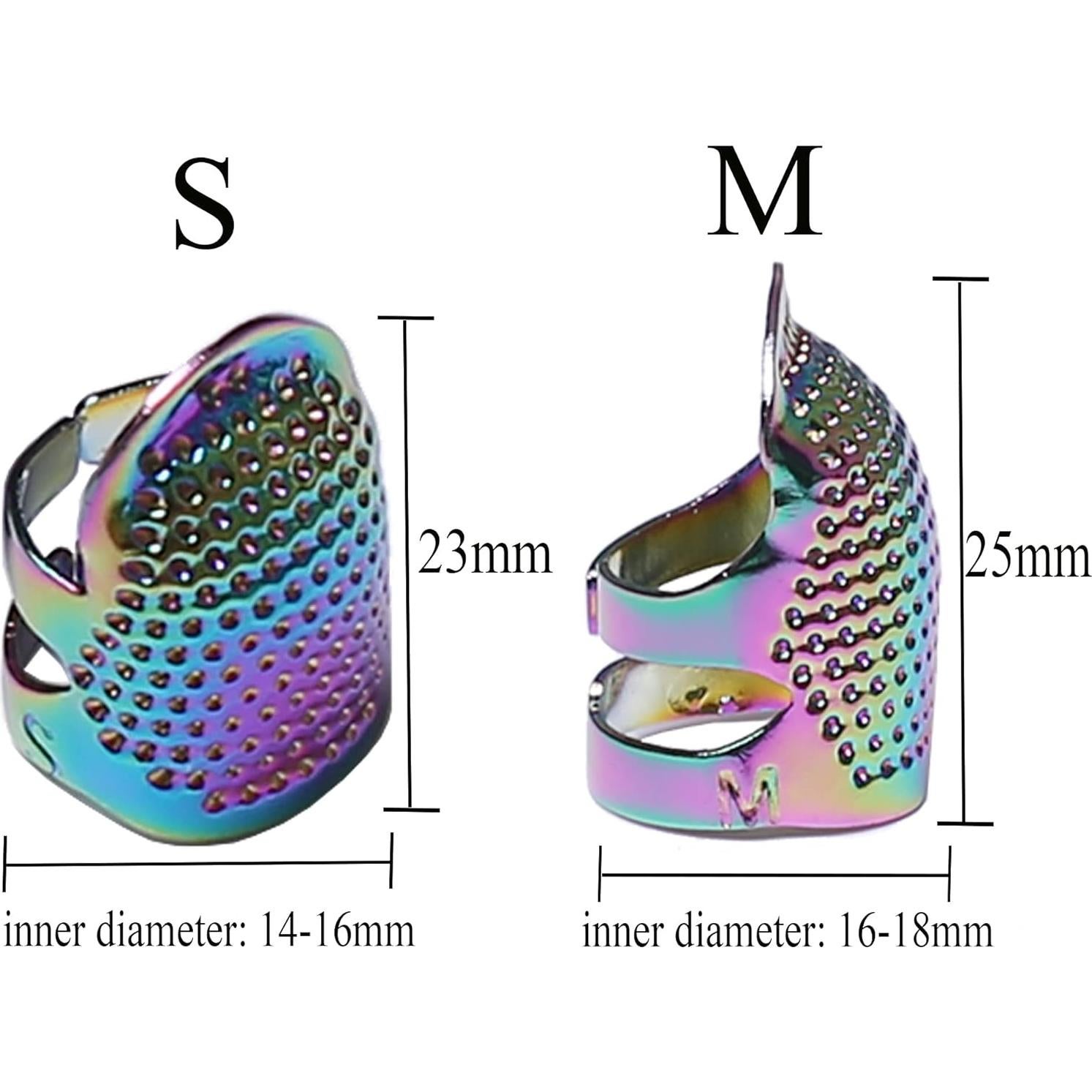 Dedales de Costura J.CARP 4Pcs Metal Ajustable S/M