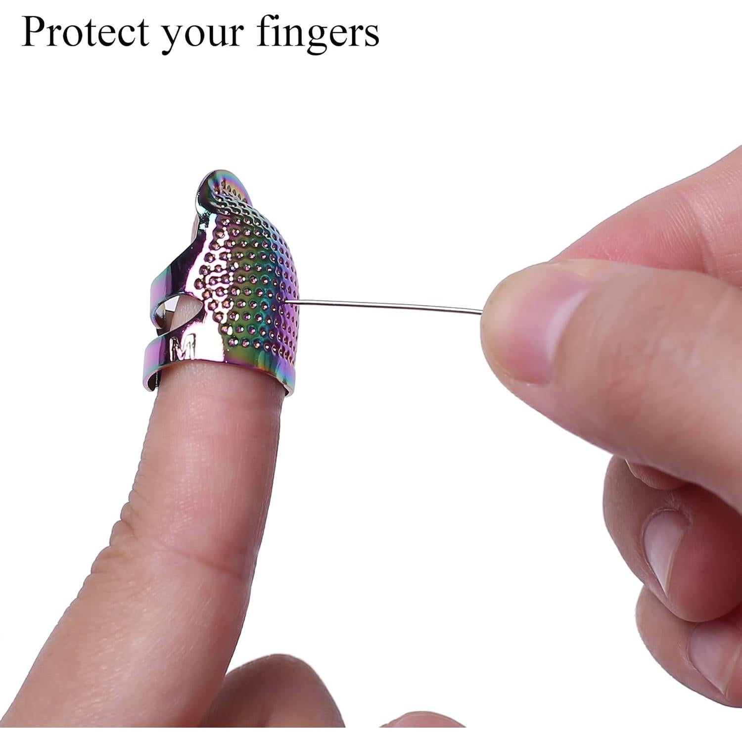 Dedales de Costura J.CARP 4Pcs Metal Ajustable S/M