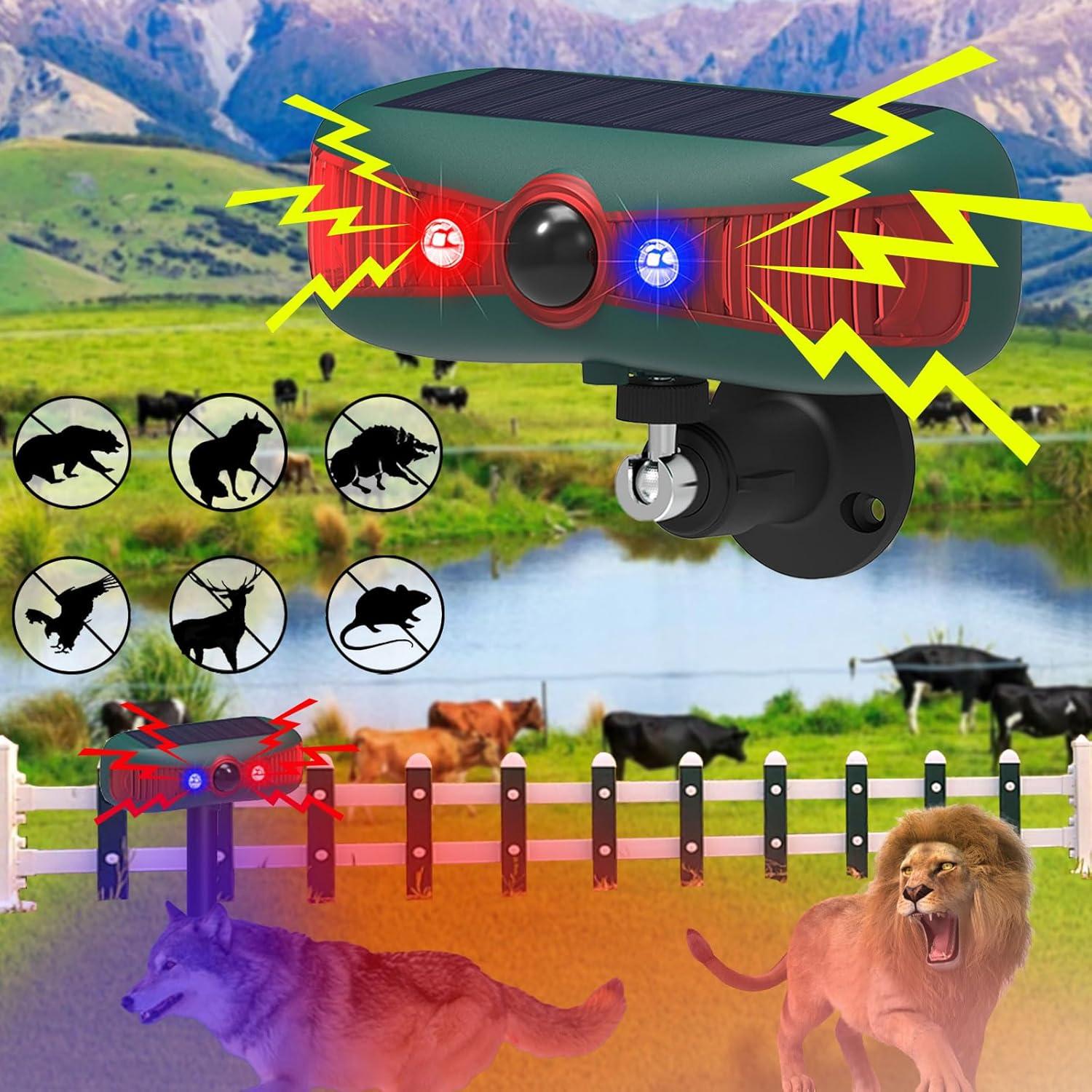 Alarma Solar de Movimiento Anizoowu 130dB con Luz Estroboscópica