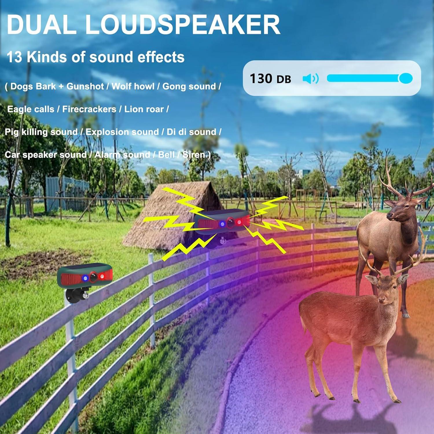 Alarma Solar de Movimiento Anizoowu 130dB con Luz Estroboscópica