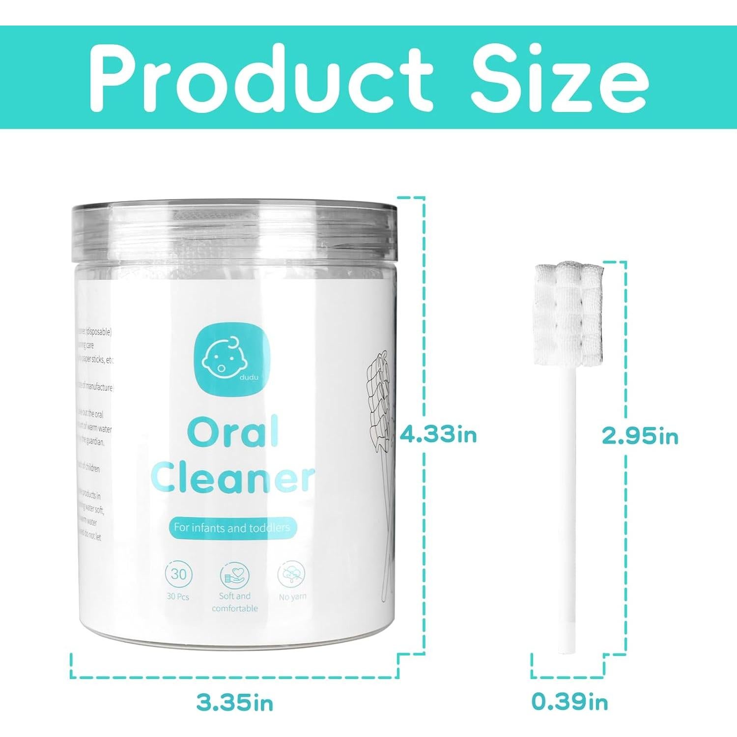 Limpiador Oral para Bebés Esonto 32 Piezas Beige