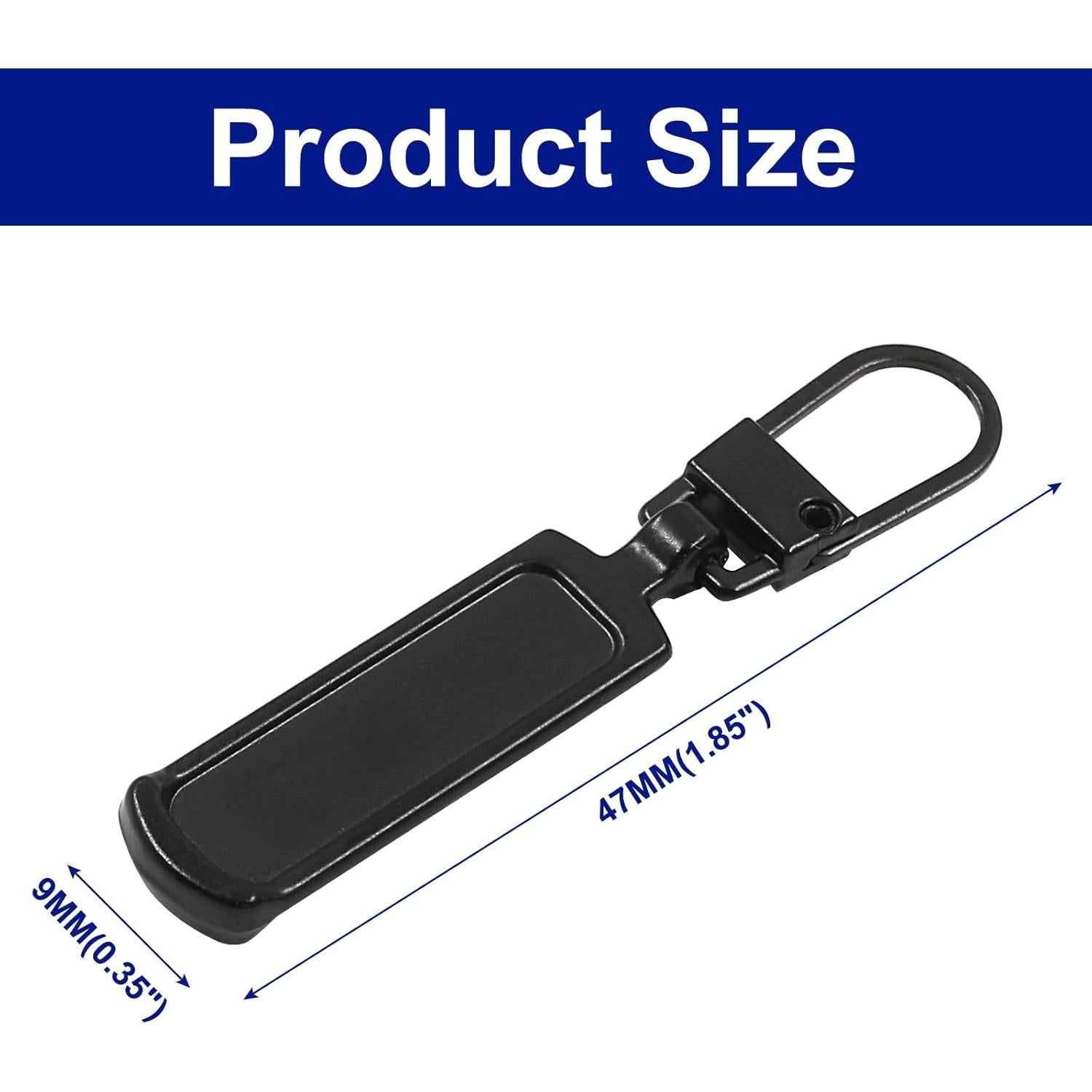 Tiradores de Cremallera Hitefu 6PCS Universal Negro