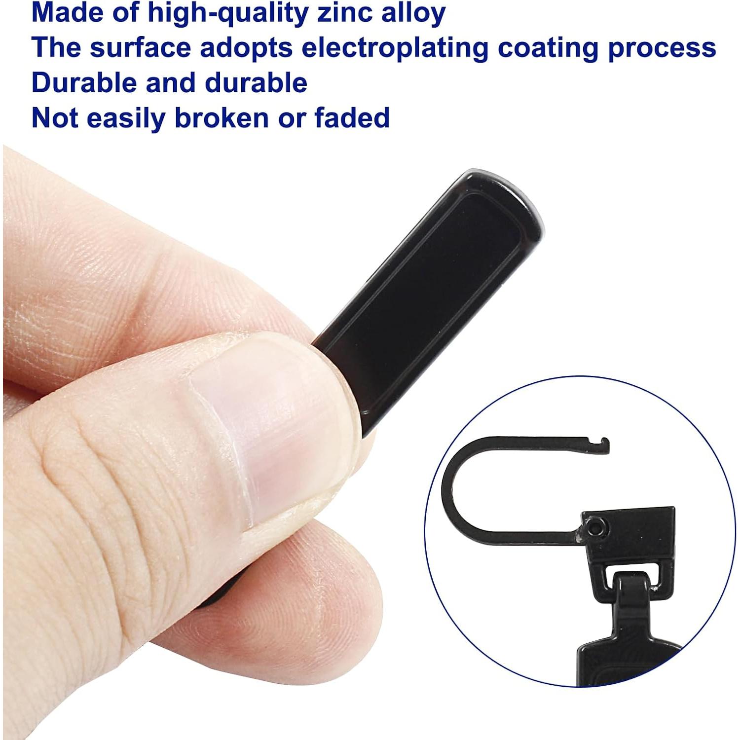 Tiradores de Cremallera Hitefu 6PCS Universal Negro