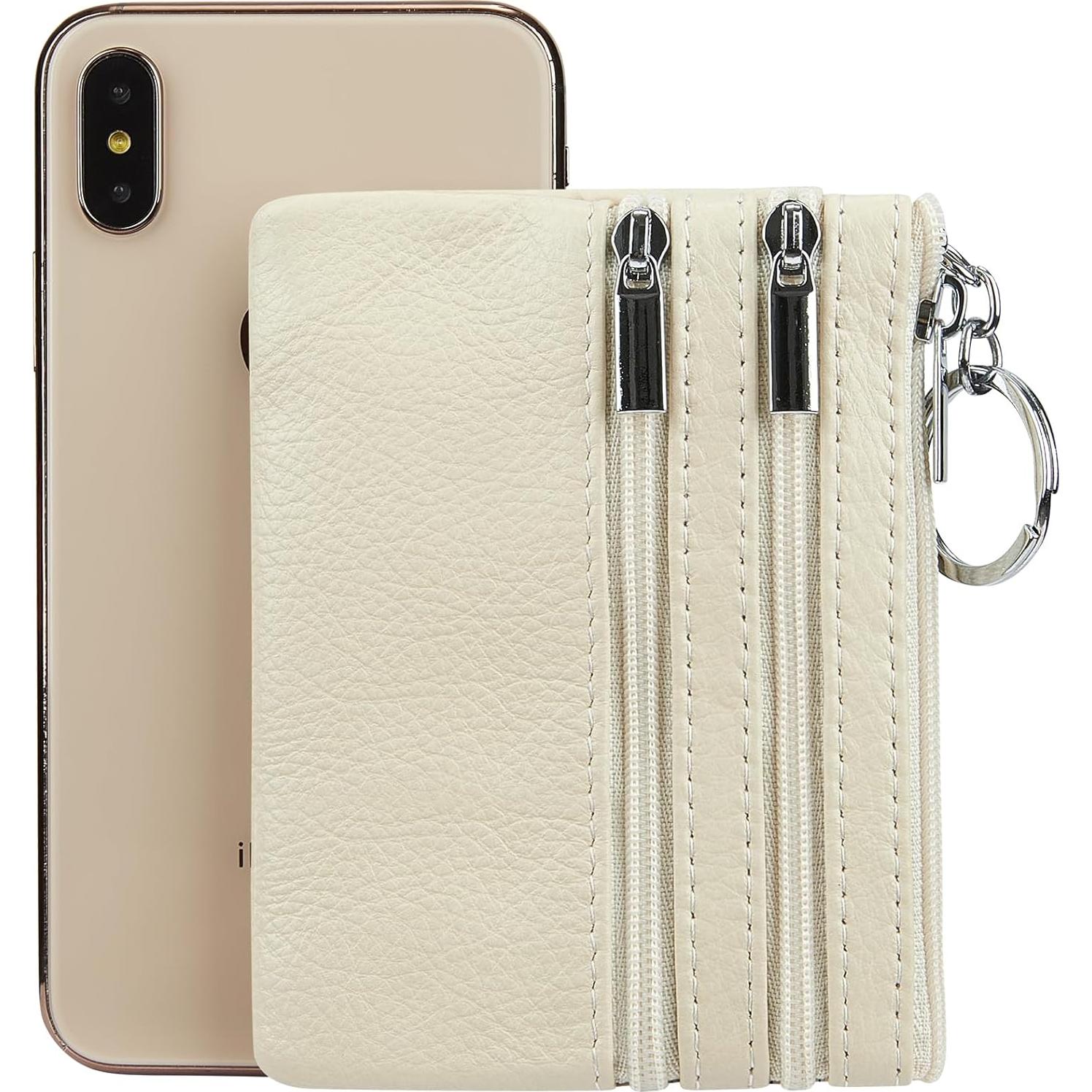 Monedero de Cuero Genuino Cynure para Mujeres 11x9 cm