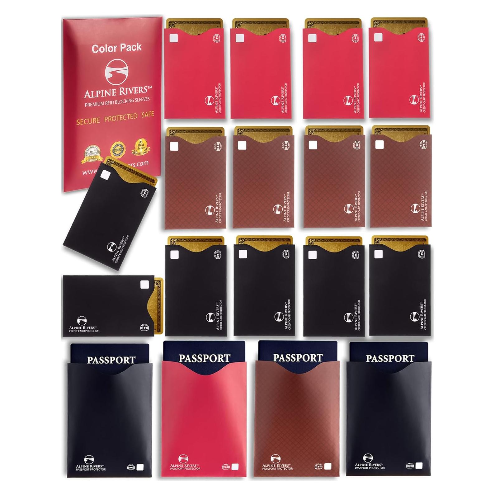 Mangas Bloqueadoras RFID Alpine Rivers - 18 Piezas Multicolor