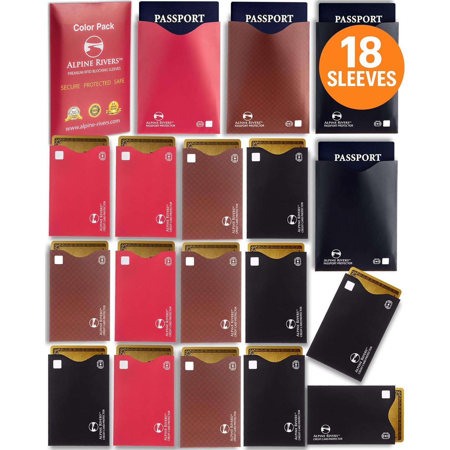Mangas Bloqueadoras RFID Alpine Rivers - 18 Piezas Multicolor