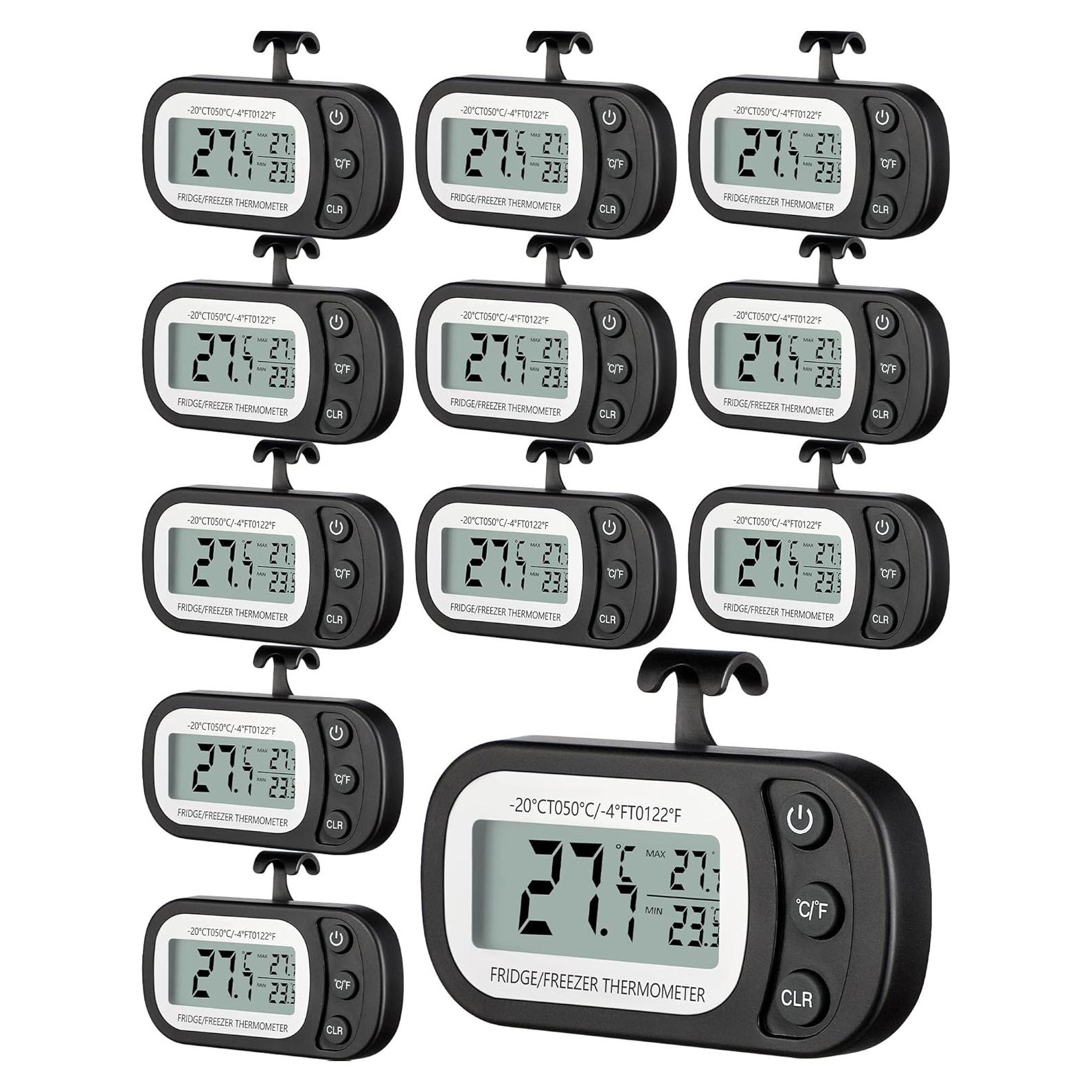 Termómetro Digital Impermeable Frienda 12 Pack Negro LCD