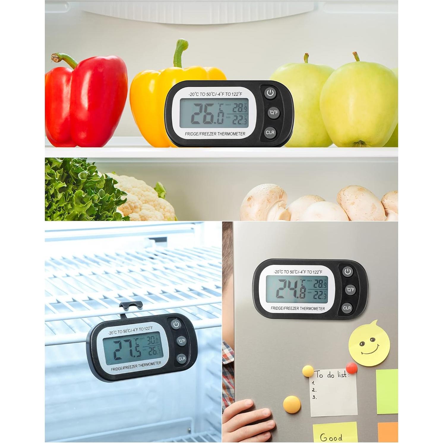 Termómetro Digital Impermeable Frienda 12 Pack Negro LCD