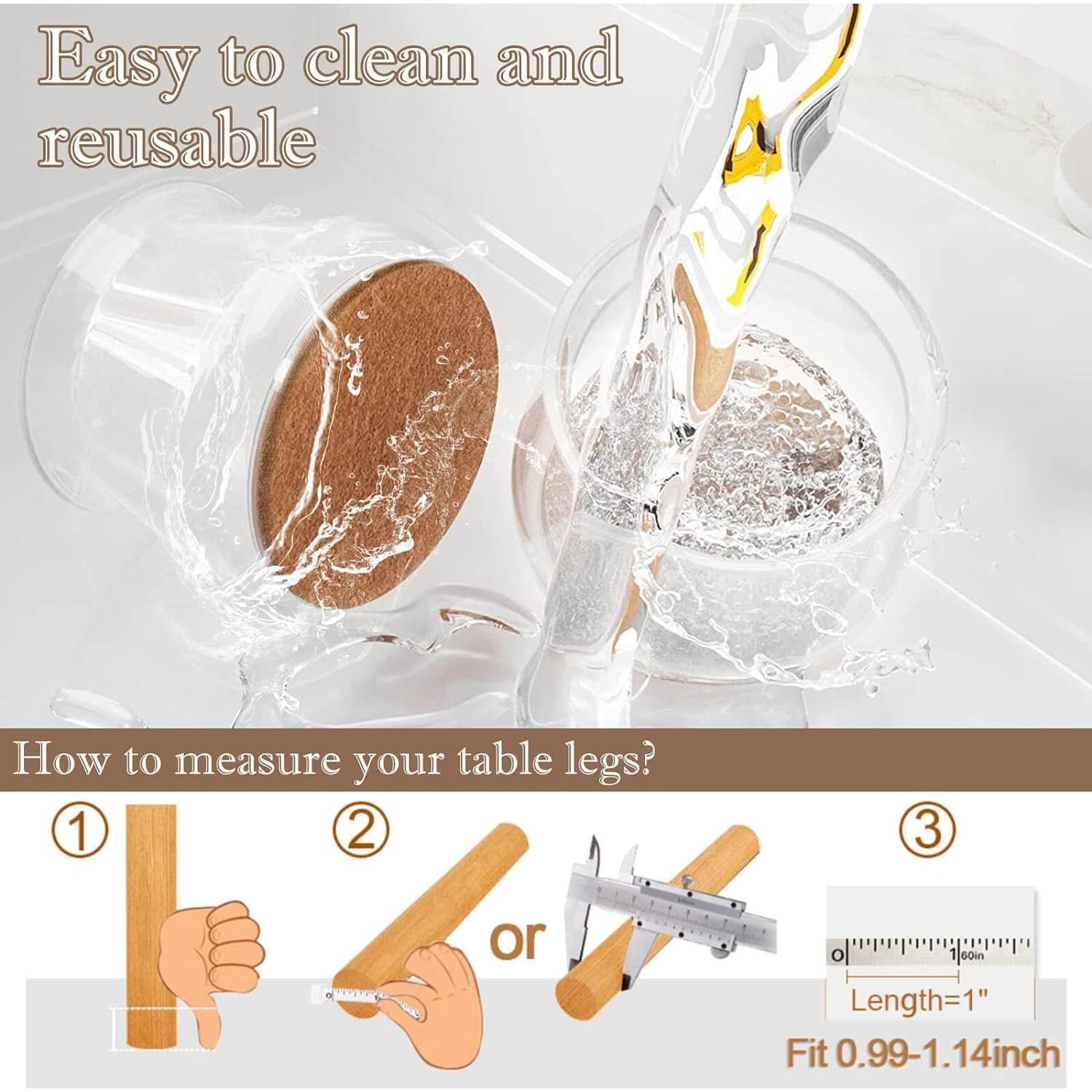 40 Protectores de Suelo Silicona Cuiwos para Patas de Sillas