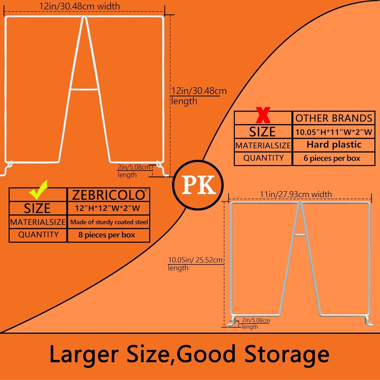 Divisores de Estante Zebricolo Juego de 8 Blanco 30.48 cm