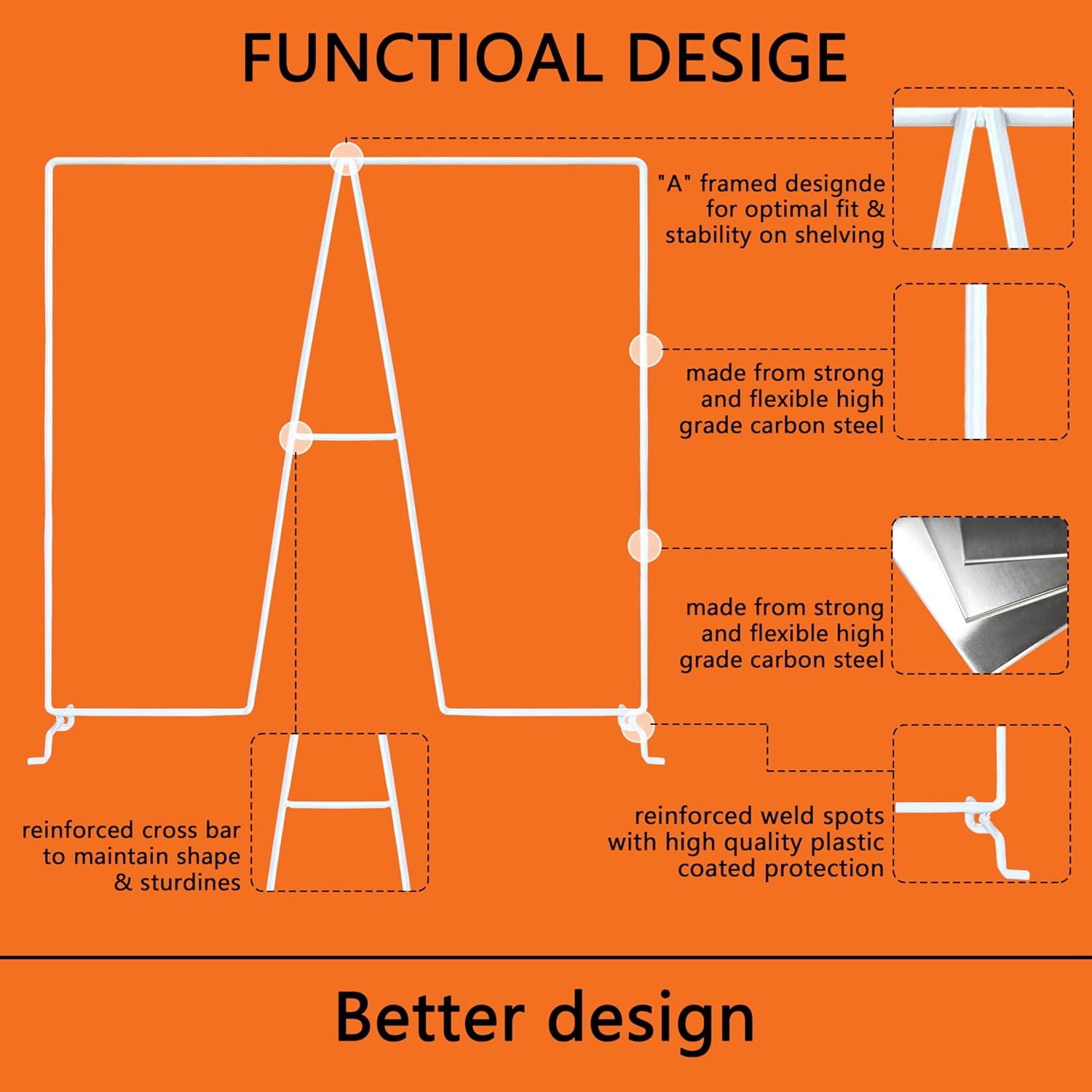 Divisores de Estante Zebricolo Juego de 8 Blanco 30.48 cm