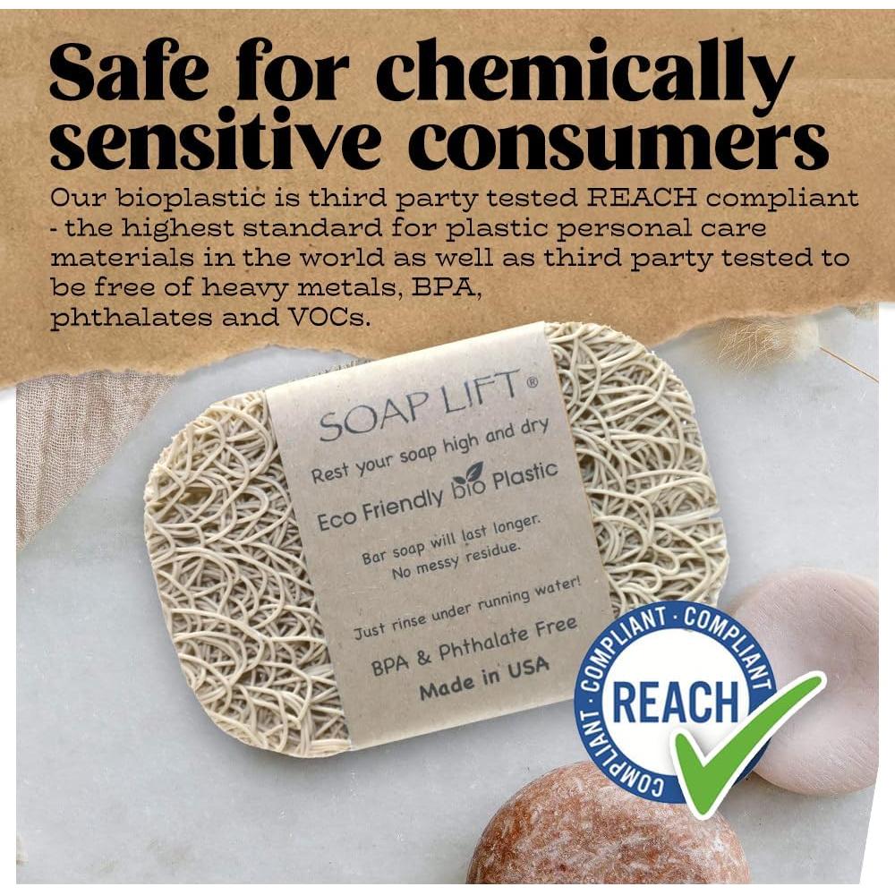 Soporte para Jabón Elevador de Jabón Bioplástico Hueso - 2 Piezas