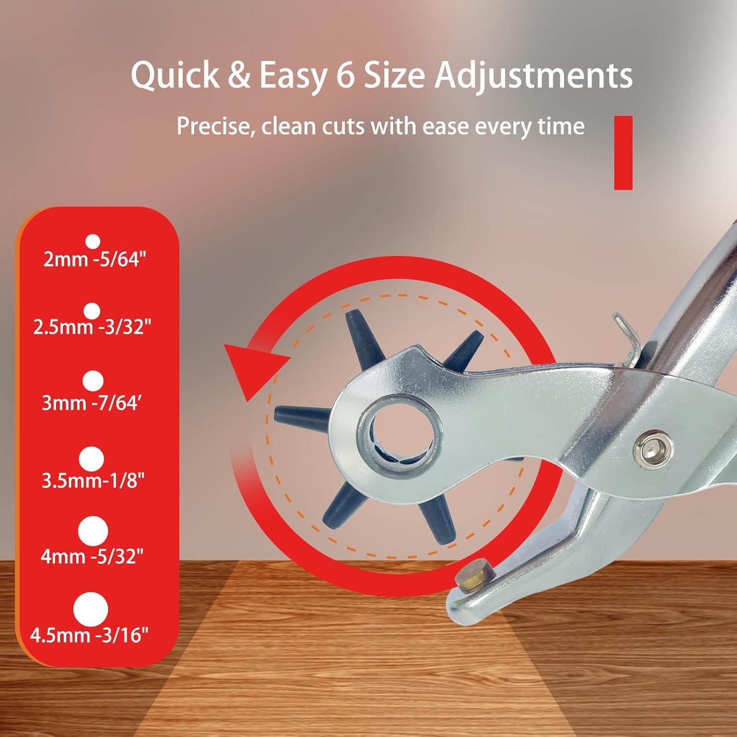 Perforador de Agujeros para Cinturones Adorox - 6 Tamaños