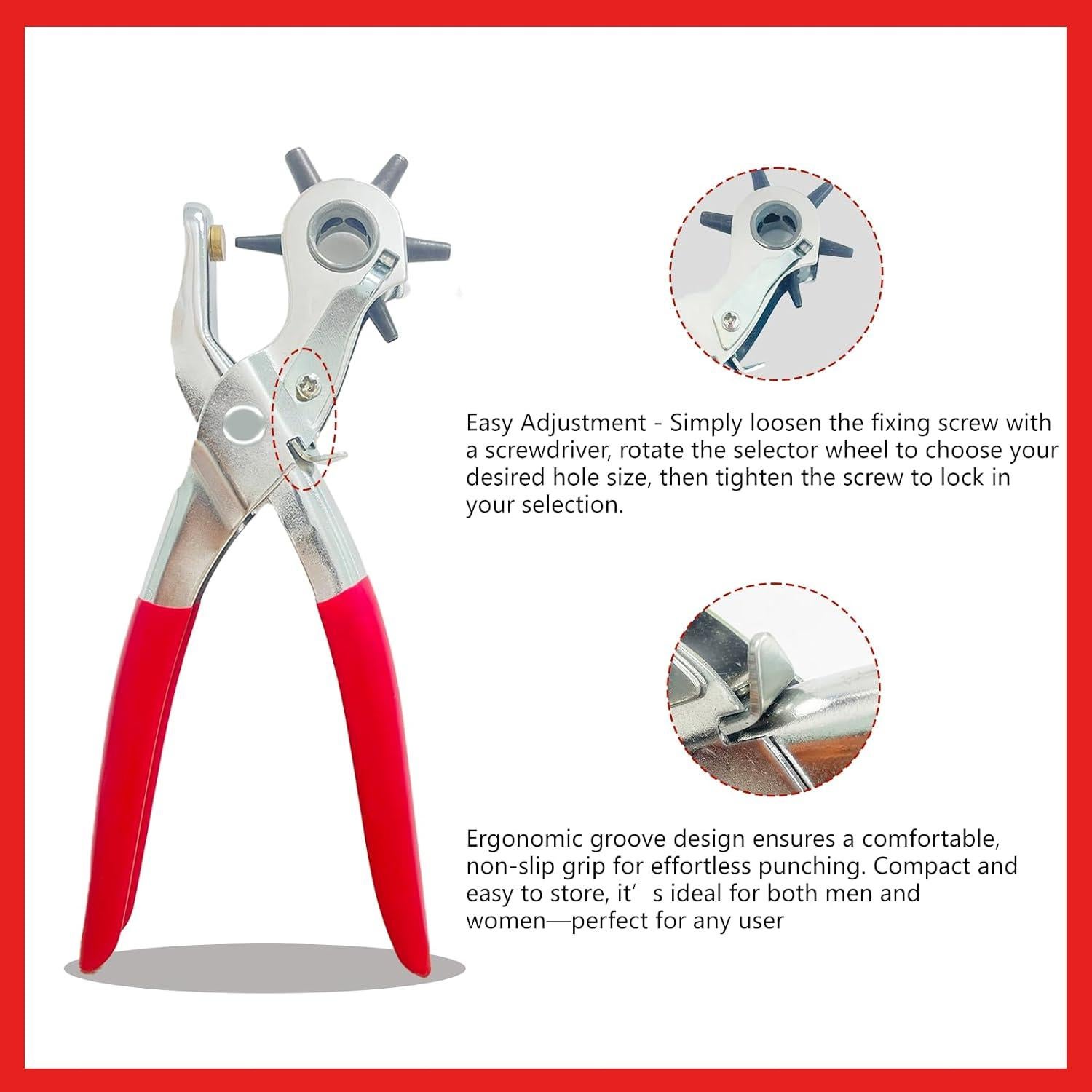 Perforador de Agujeros para Cinturones Adorox - 6 Tamaños