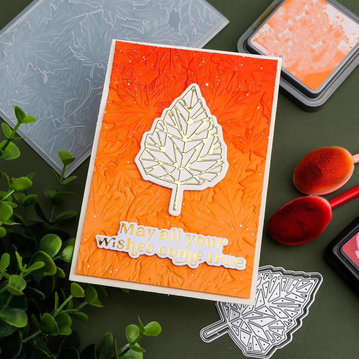 Carpeta de Embossing 3D BAOFALI Otoño 16x11.5cm para Manualidades