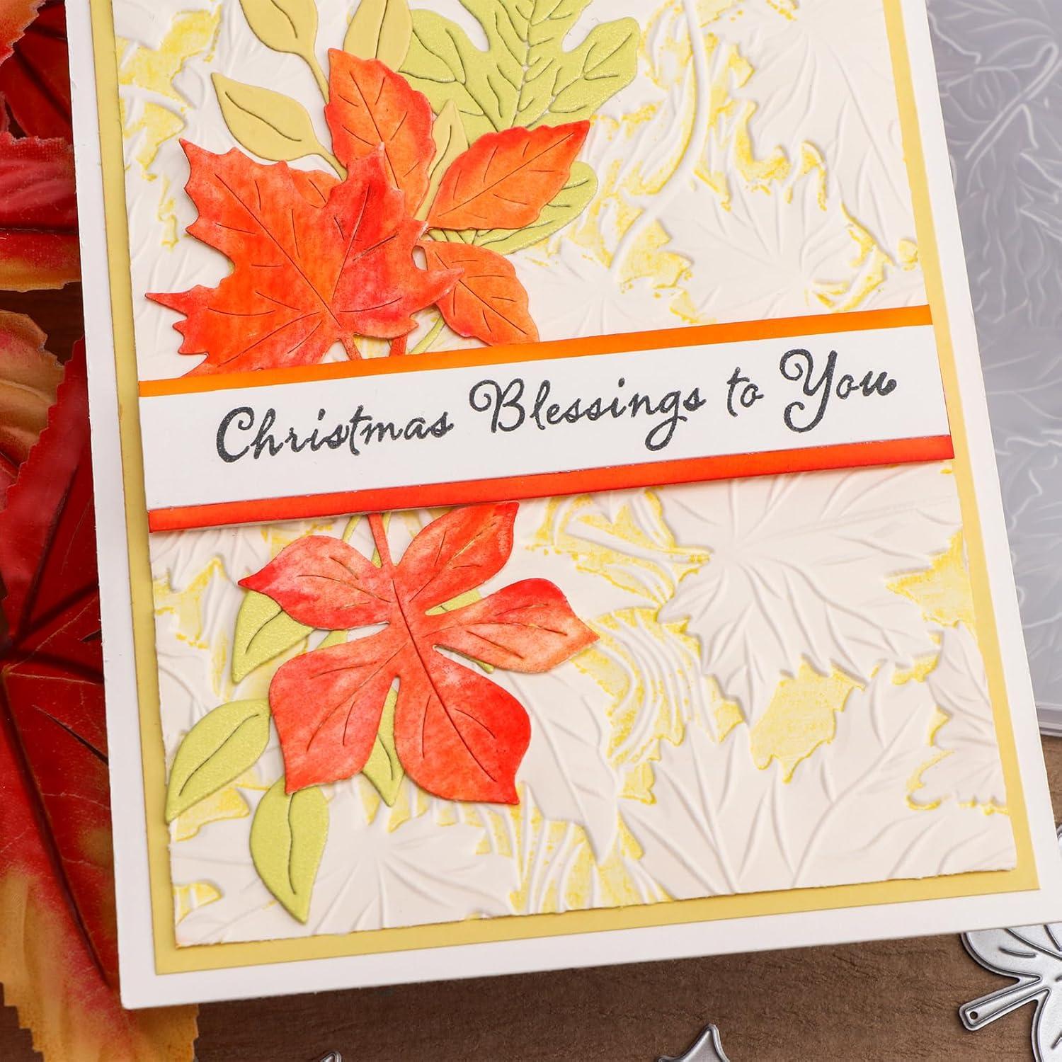 Carpeta de Embossing 3D BAOFALI Otoño 16x11.5cm para Manualidades