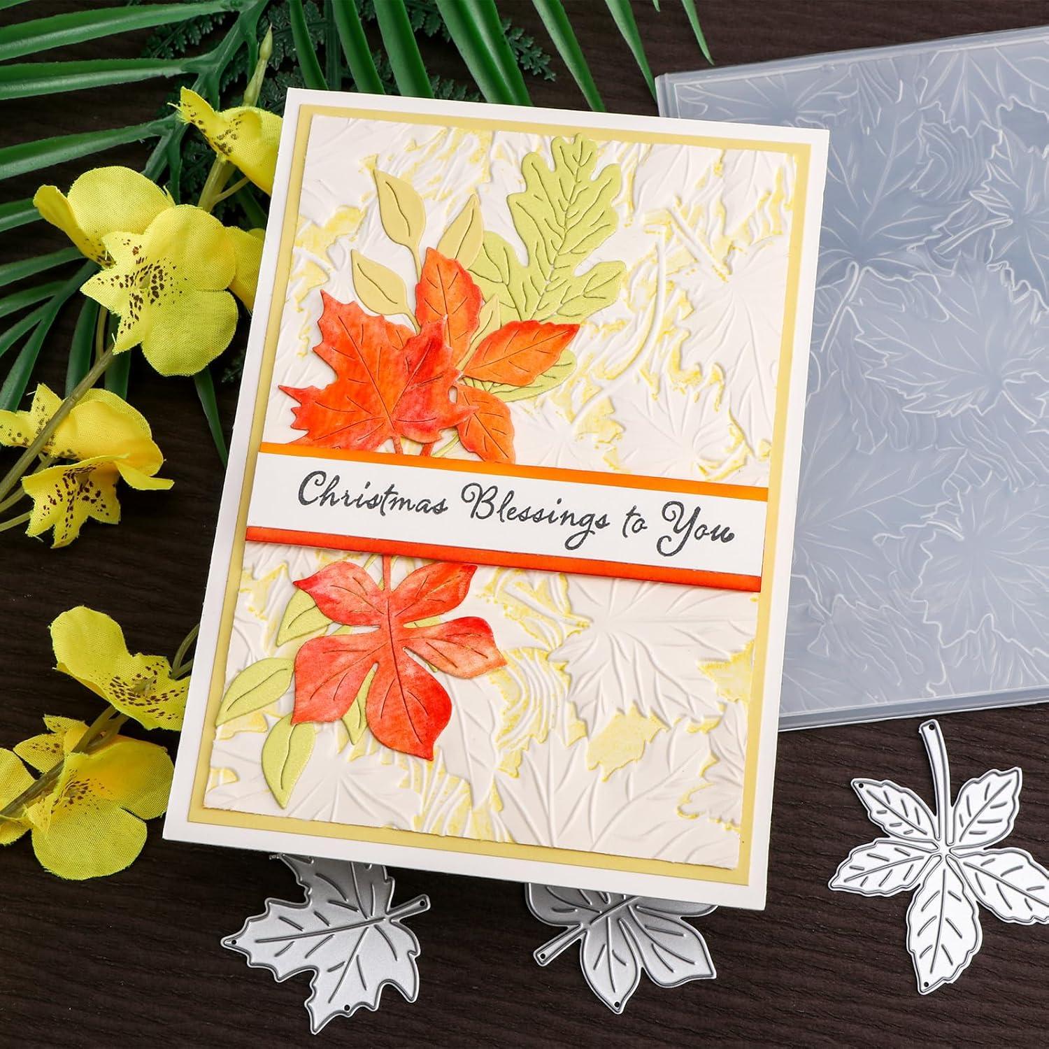 Carpeta de Embossing 3D BAOFALI Otoño 16x11.5cm para Manualidades