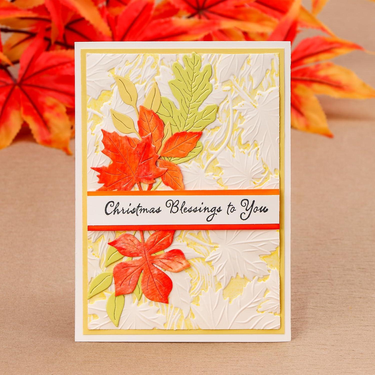 Carpeta de Embossing 3D BAOFALI Otoño 16x11.5cm para Manualidades