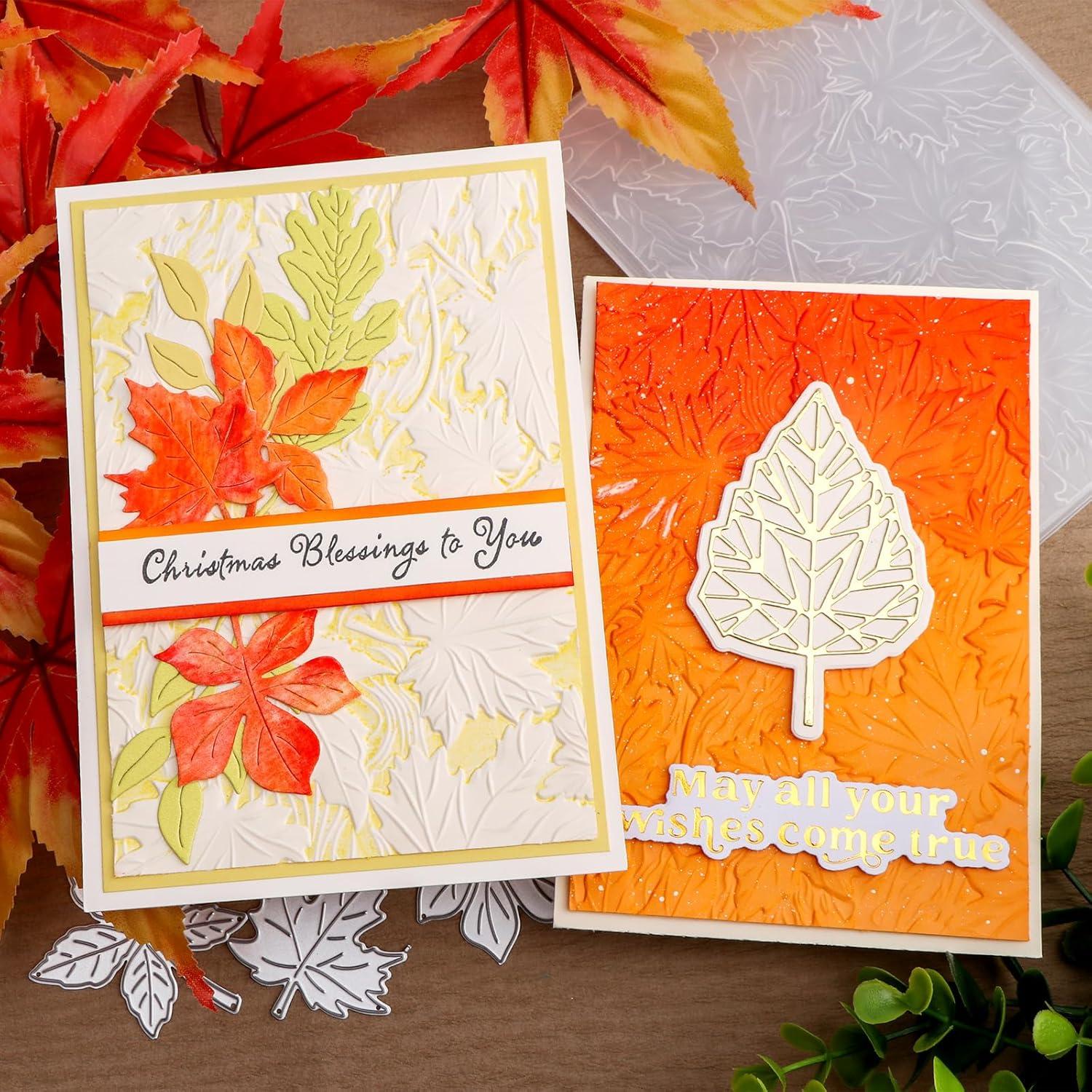 Carpeta de Embossing 3D BAOFALI Otoño 16x11.5cm para Manualidades