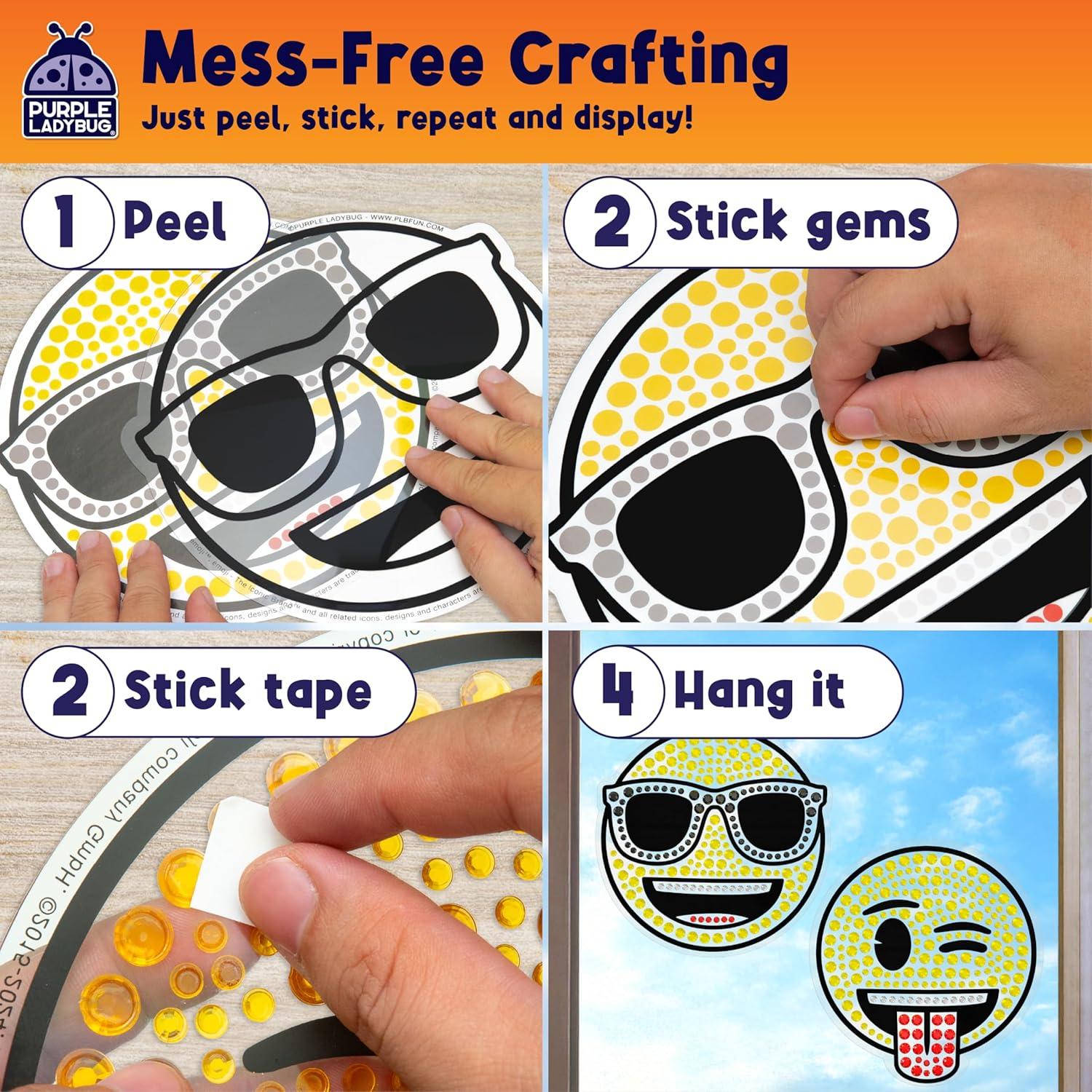 Kit de Arte de Ventana SunGemmers Purple Ladybug - Emoji Cool & Wink