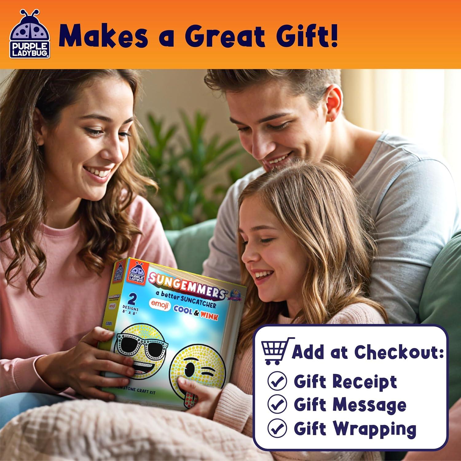 Kit de Arte de Ventana SunGemmers Purple Ladybug - Emoji Cool & Wink