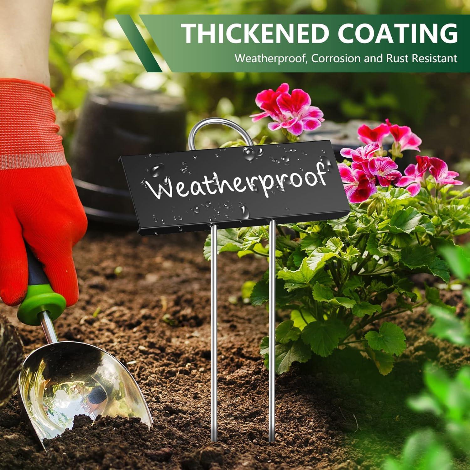 Paquete de 30 Etiquetas de Metal para Jardín STARTOSTAR - Negro