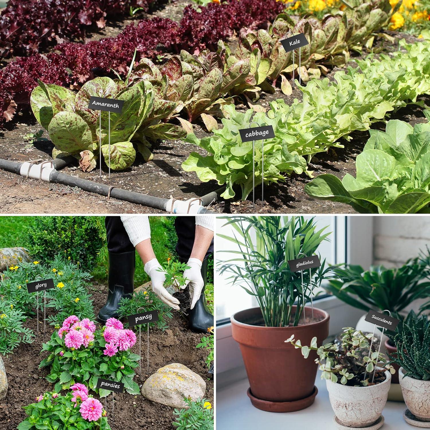 Paquete de 30 Etiquetas de Metal para Jardín STARTOSTAR - Negro