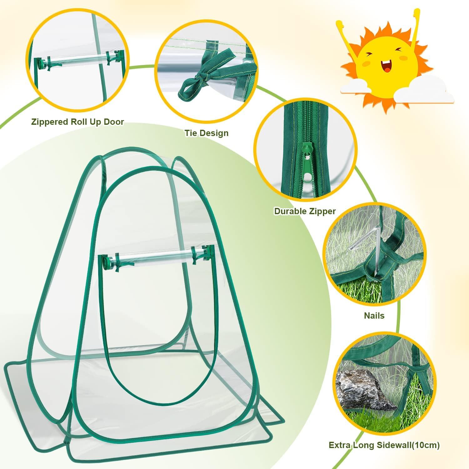 Invernadero Plegable Fuairmee 2-Pack PVC 70x70x80 cm