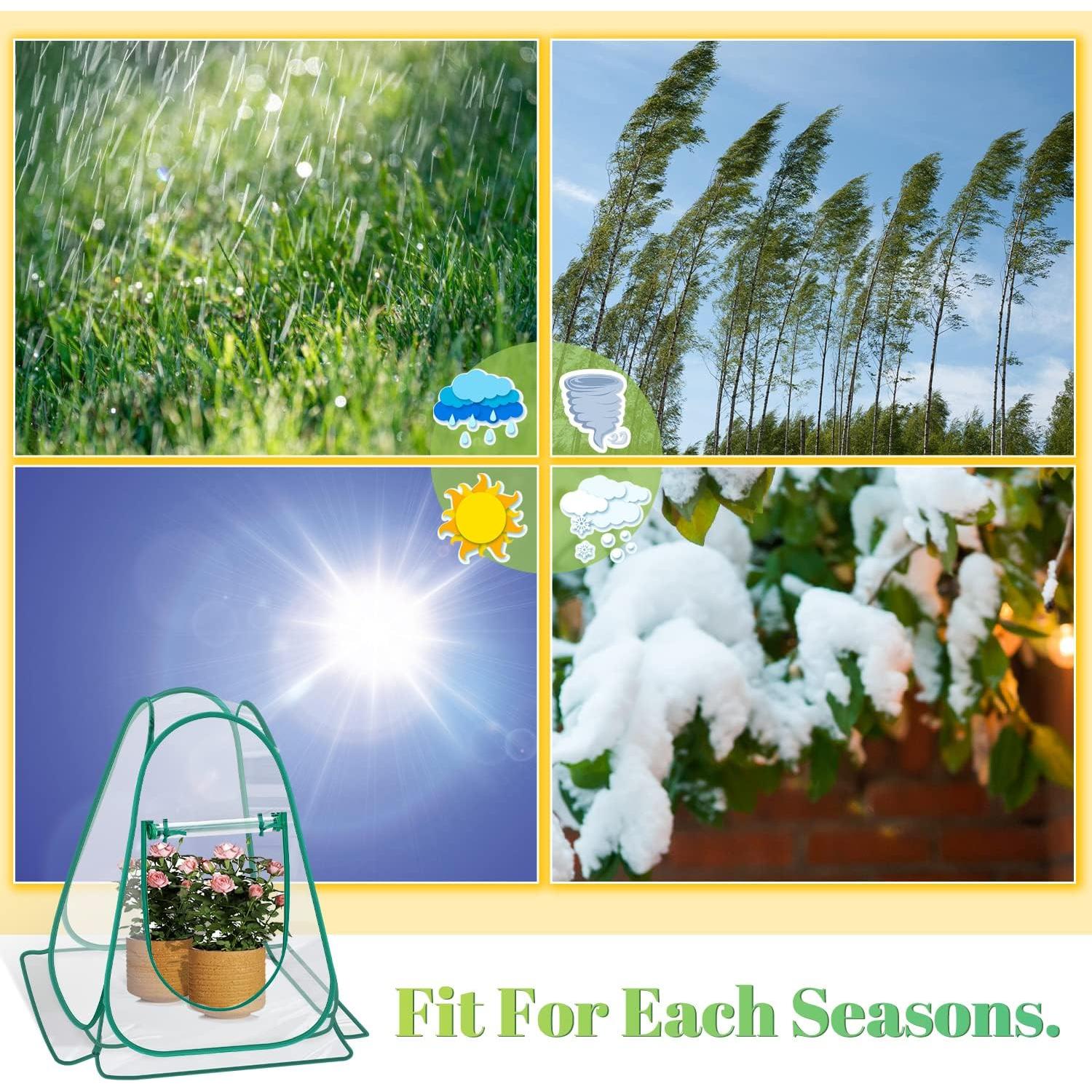 Invernadero Plegable Fuairmee 2-Pack PVC 70x70x80 cm