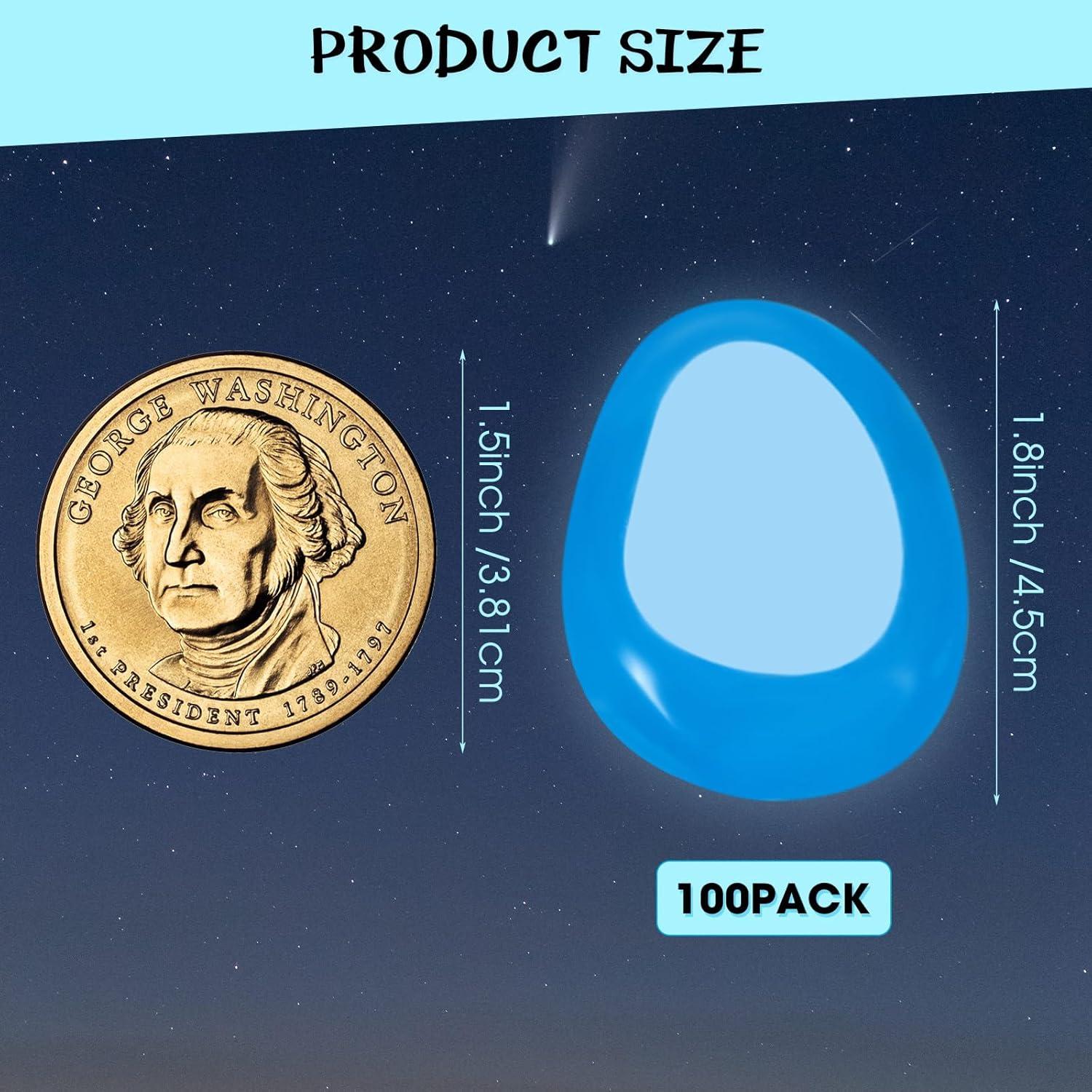 100 Rocas Luminiscentes Azul Oscuro para Acuario 4.57 cm