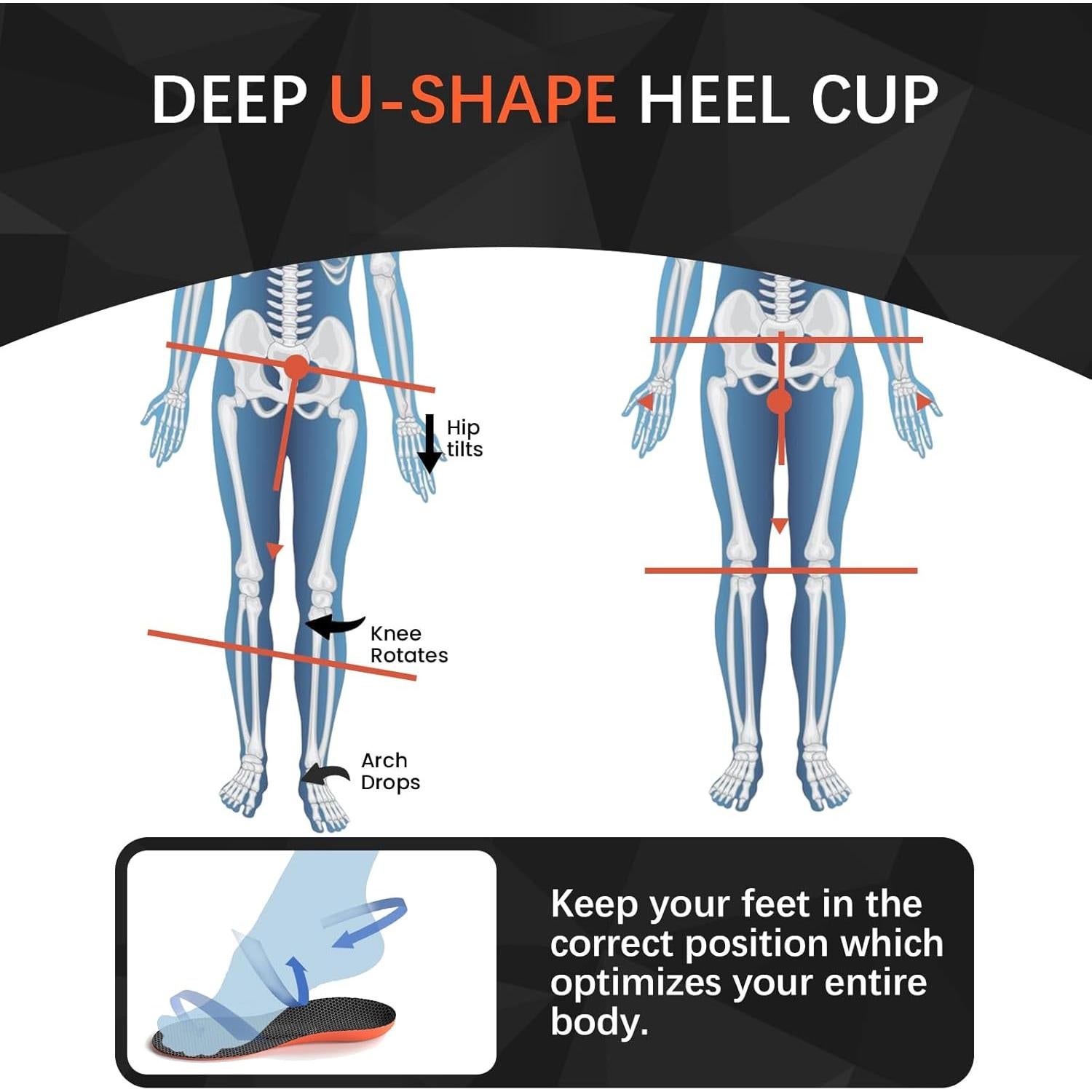 Plantillas de Trabajo Welnove para Mujeres 4.5-7 - Espuma de Memoria