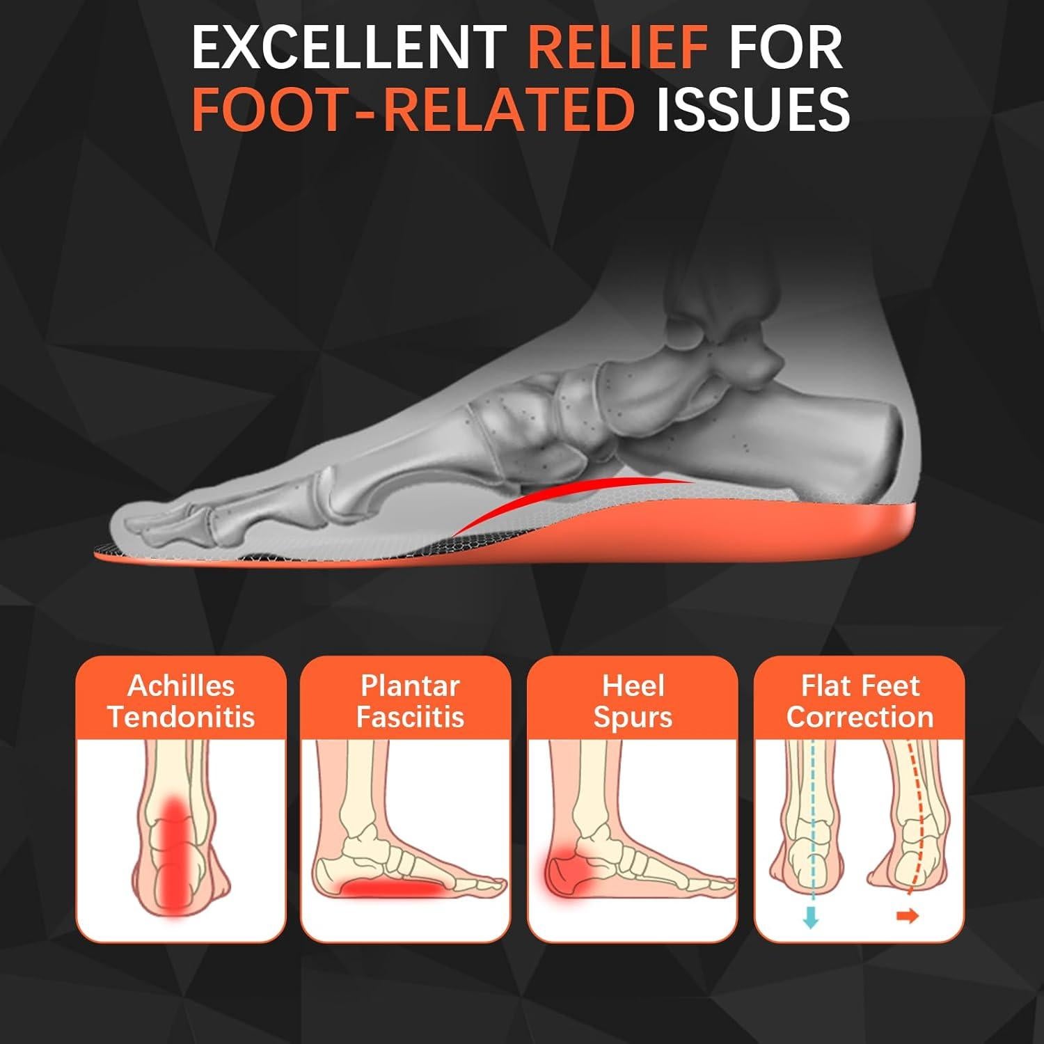 Plantillas de Trabajo Welnove para Mujeres 4.5-7 - Espuma de Memoria