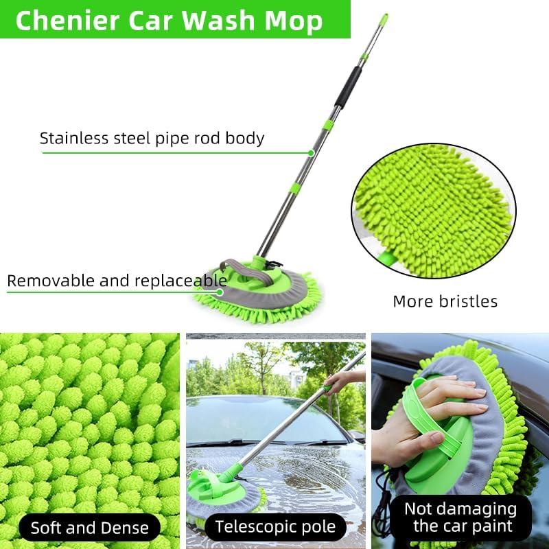 Kit de Cepillo de Lavado de Autos ETOUPA 62" Microfibra Chenille